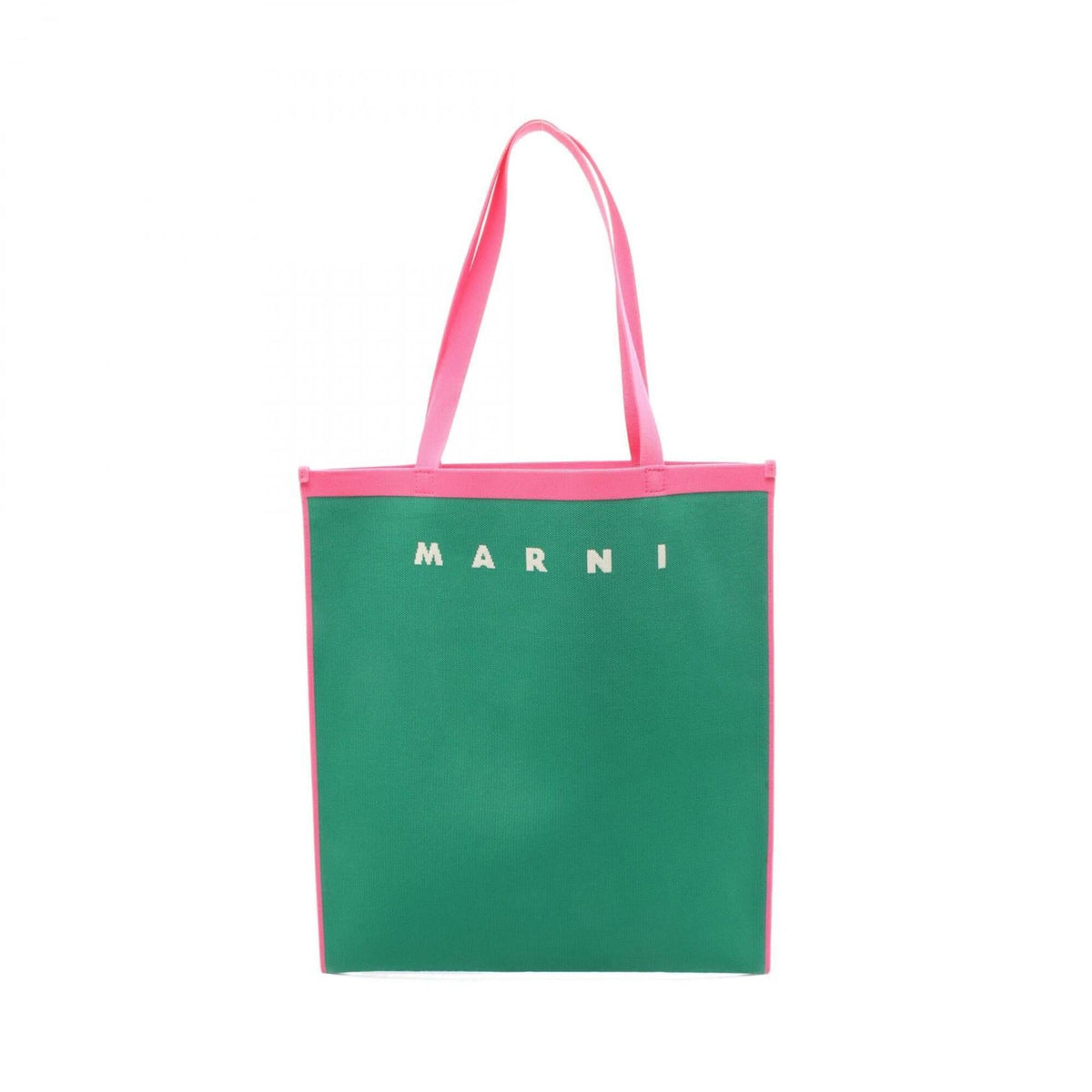 Marni Green Pink Polyester Handbag Tote Bag (Pre-Owned)