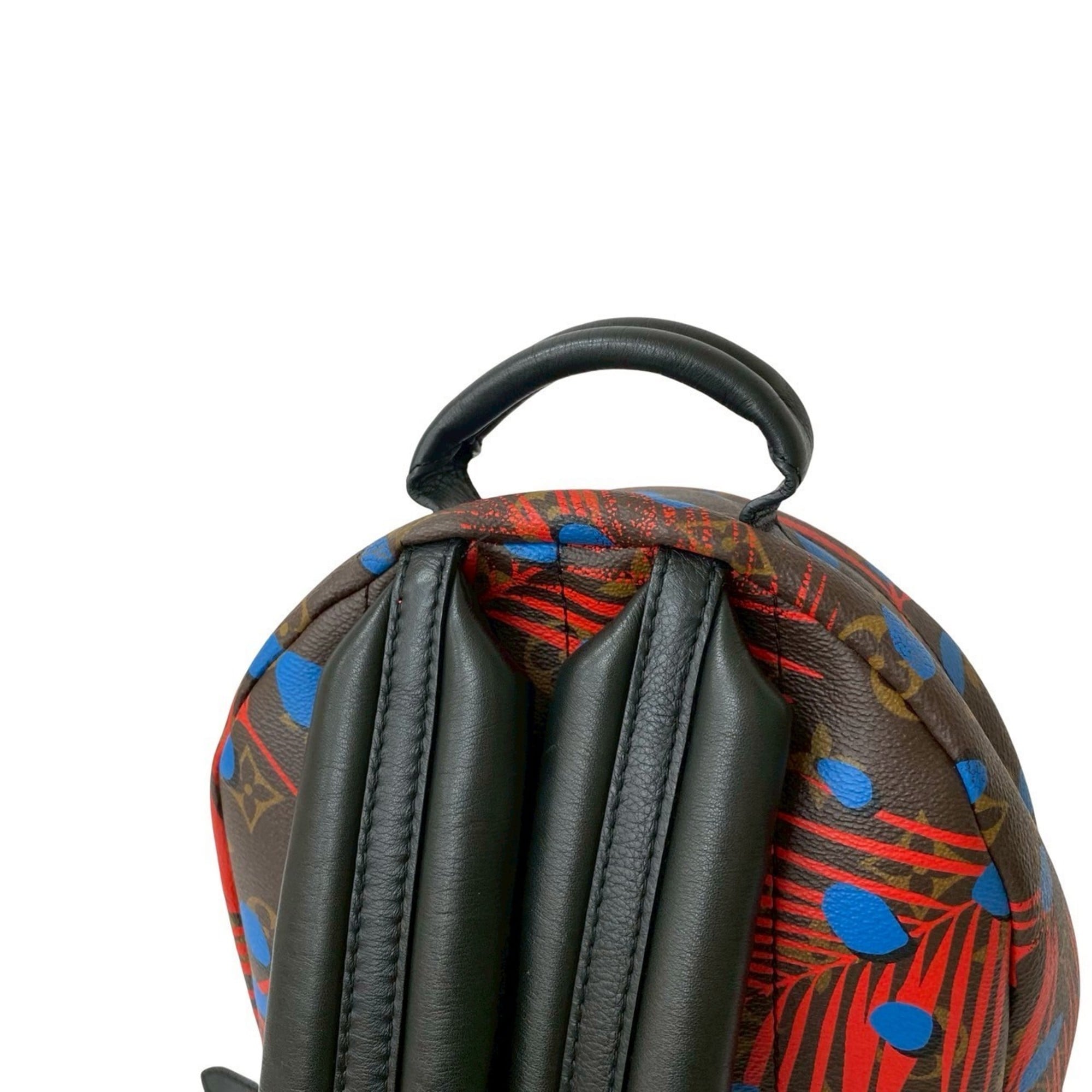 Louis Vuitton Blue Brown Red Color Leather Pvc Backpack (Pre-Owned)