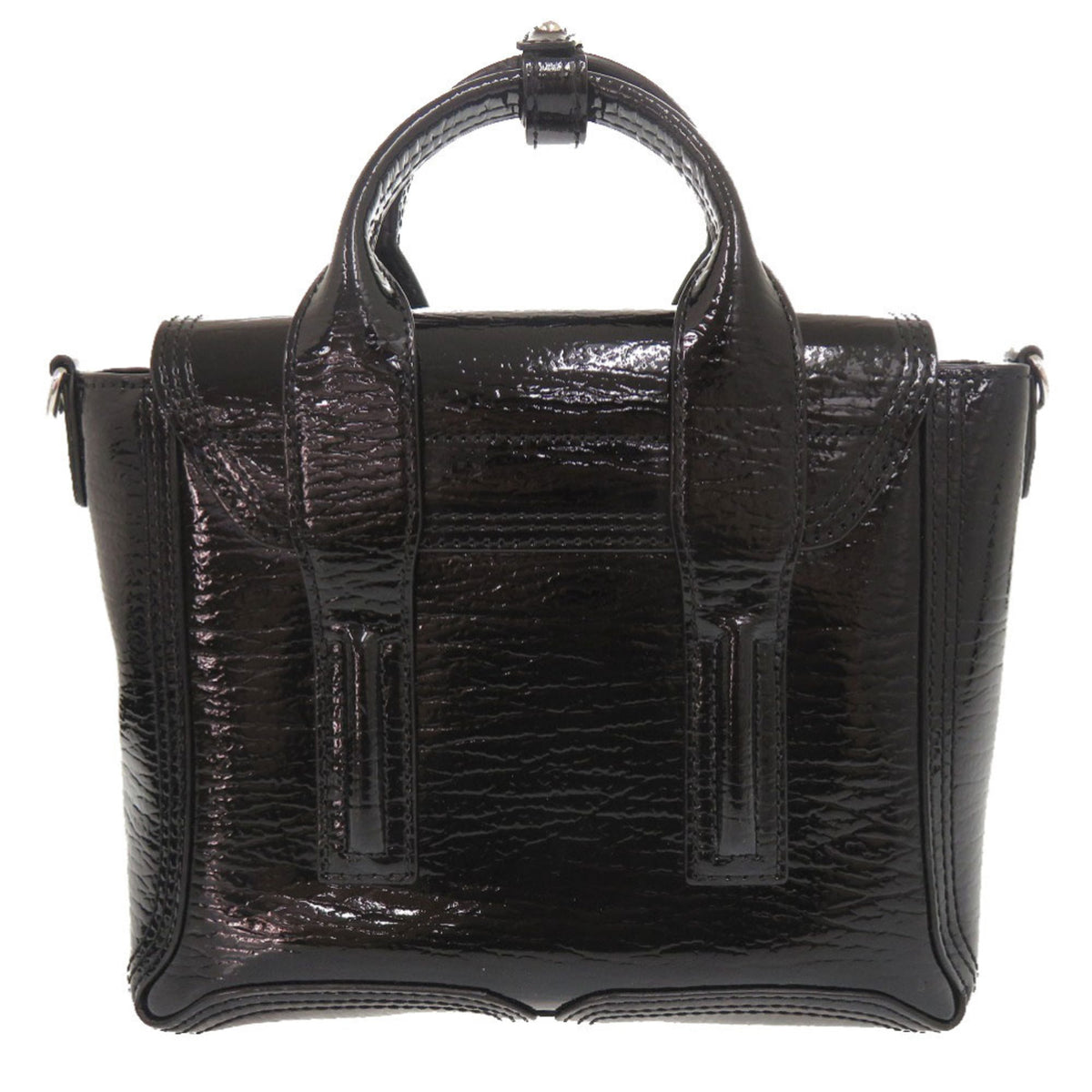 Unspecified Black Patent Leather Handbag Shoulder Bag (Pre-Owned)