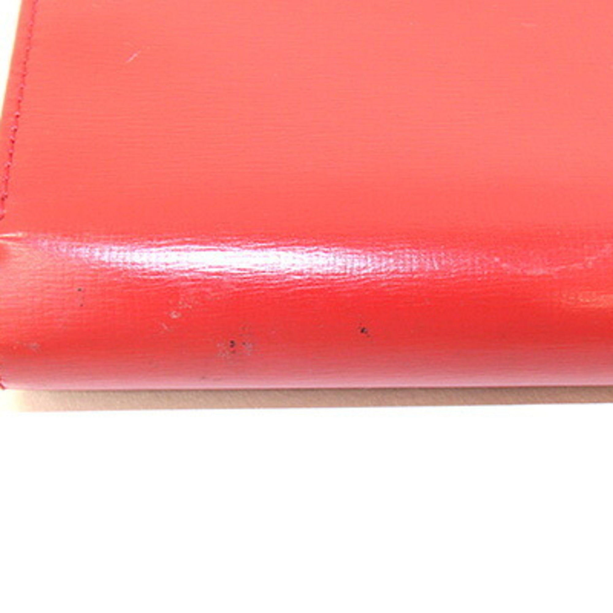 Loewe Red Color Leather Wallet (Tri-Fold) (Pre-Owned)