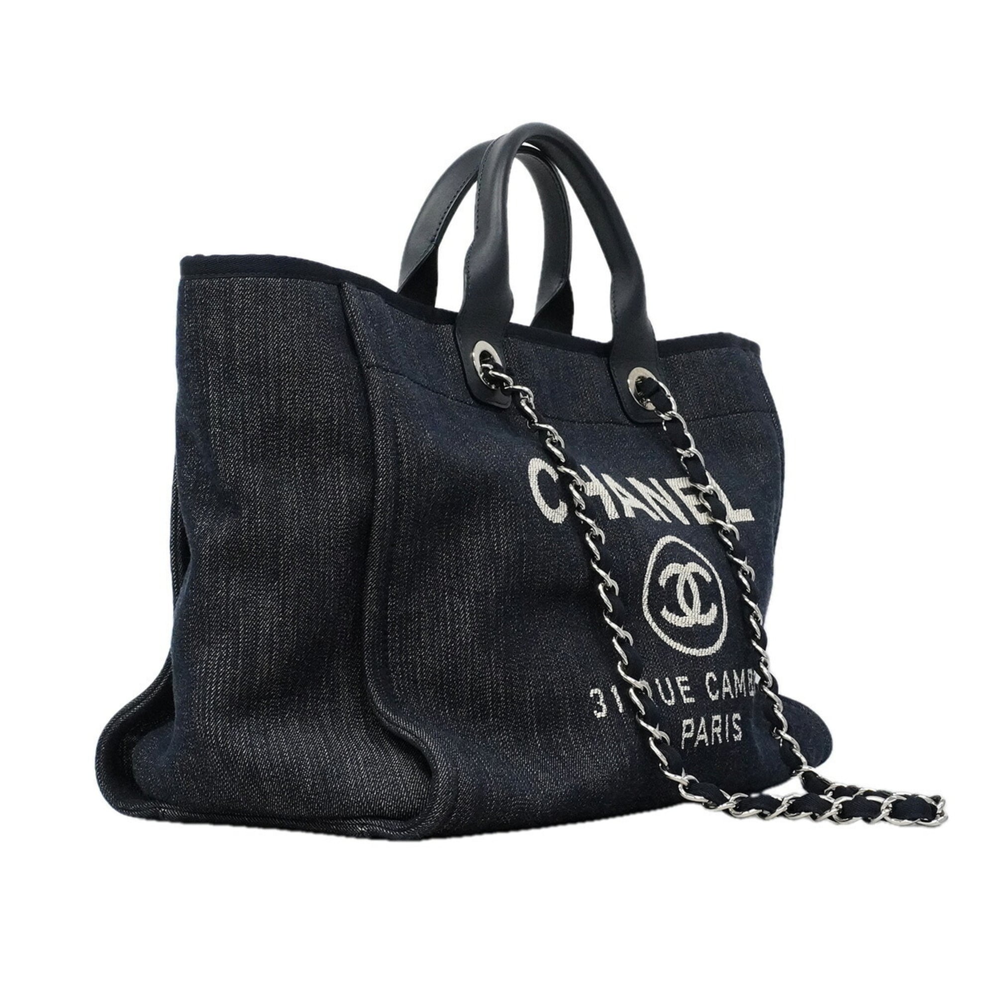 Chanel Navy Denim Tote Bag (Pre-Owned)
