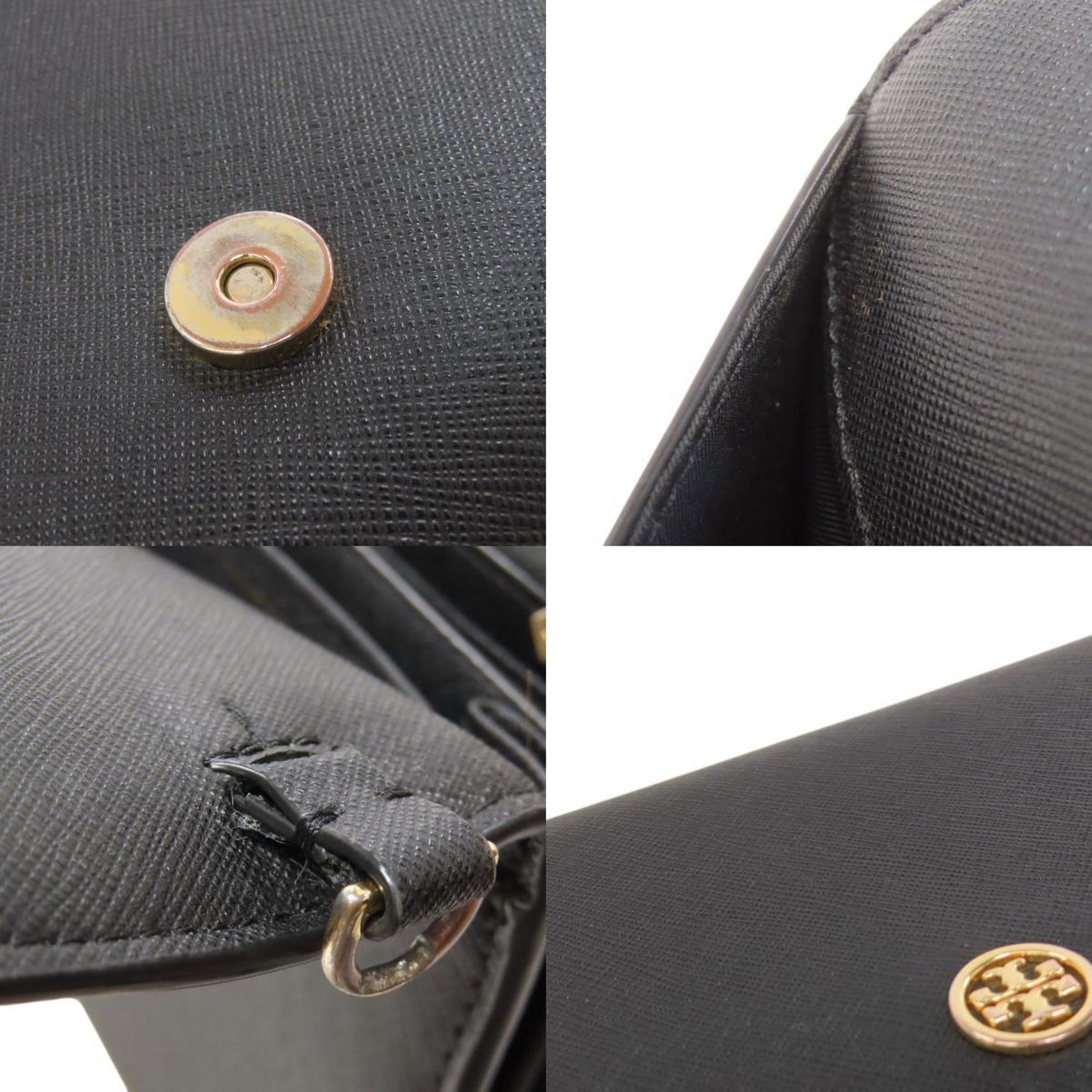 Tory Burch Black Pvc Chain/Shoulder Wallet (Pre-Owned)