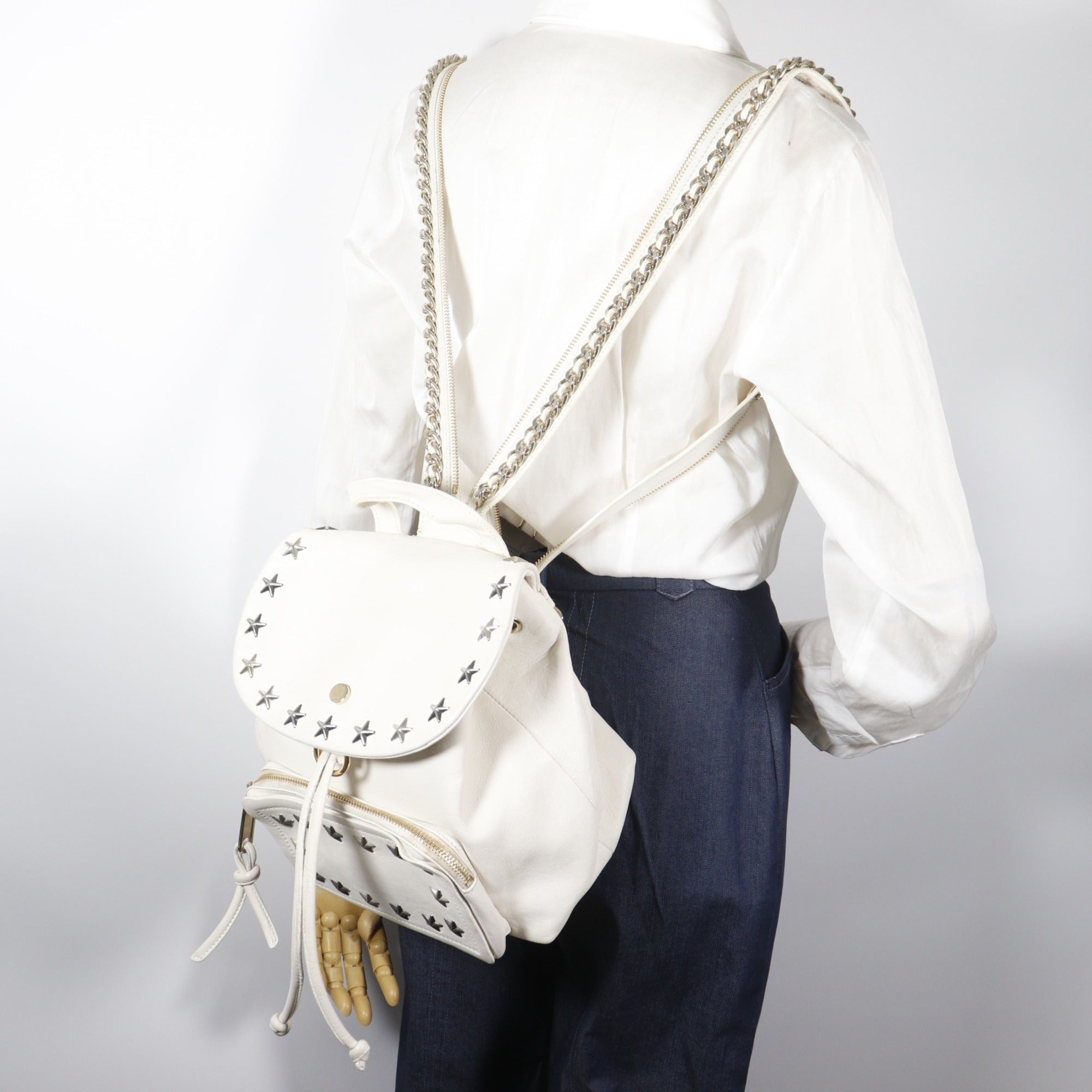 Jimmy Choo White Leather Handbag (Pre-Owned)