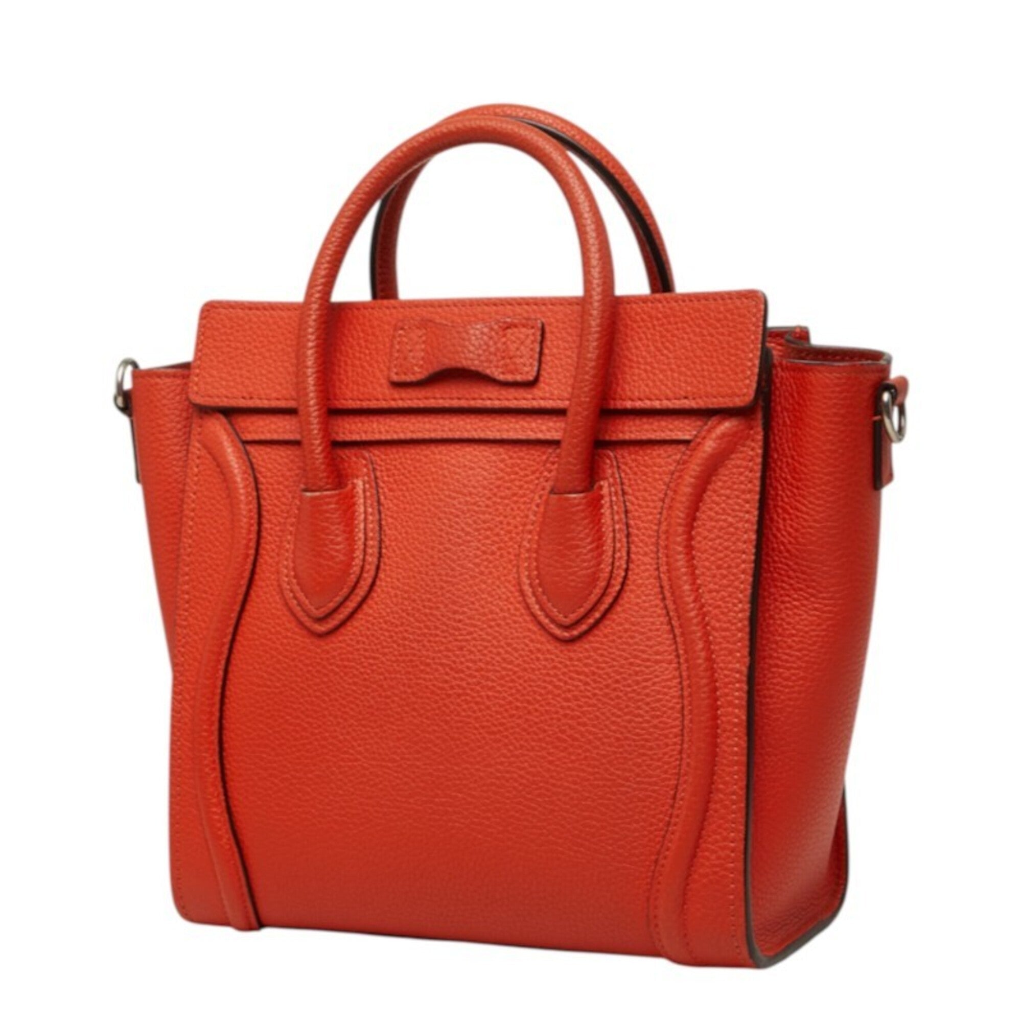 Celine Red Color Leather Handbag Shoulder Bag (Pre-Owned)