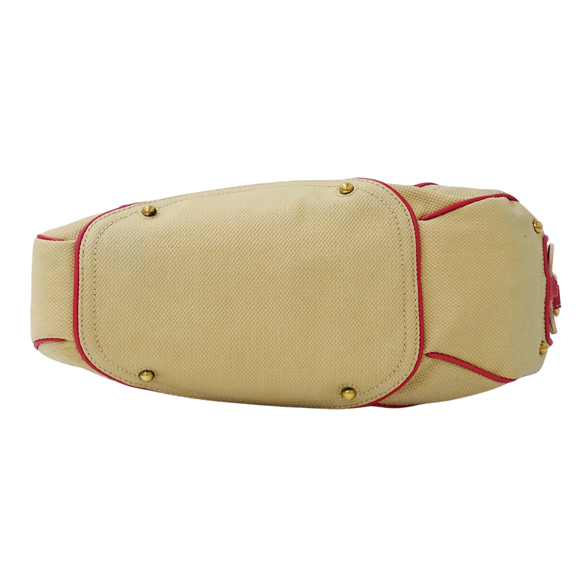 Celine Beige Pink Canvas Handbag Shoulder Bag (Pre-Owned)