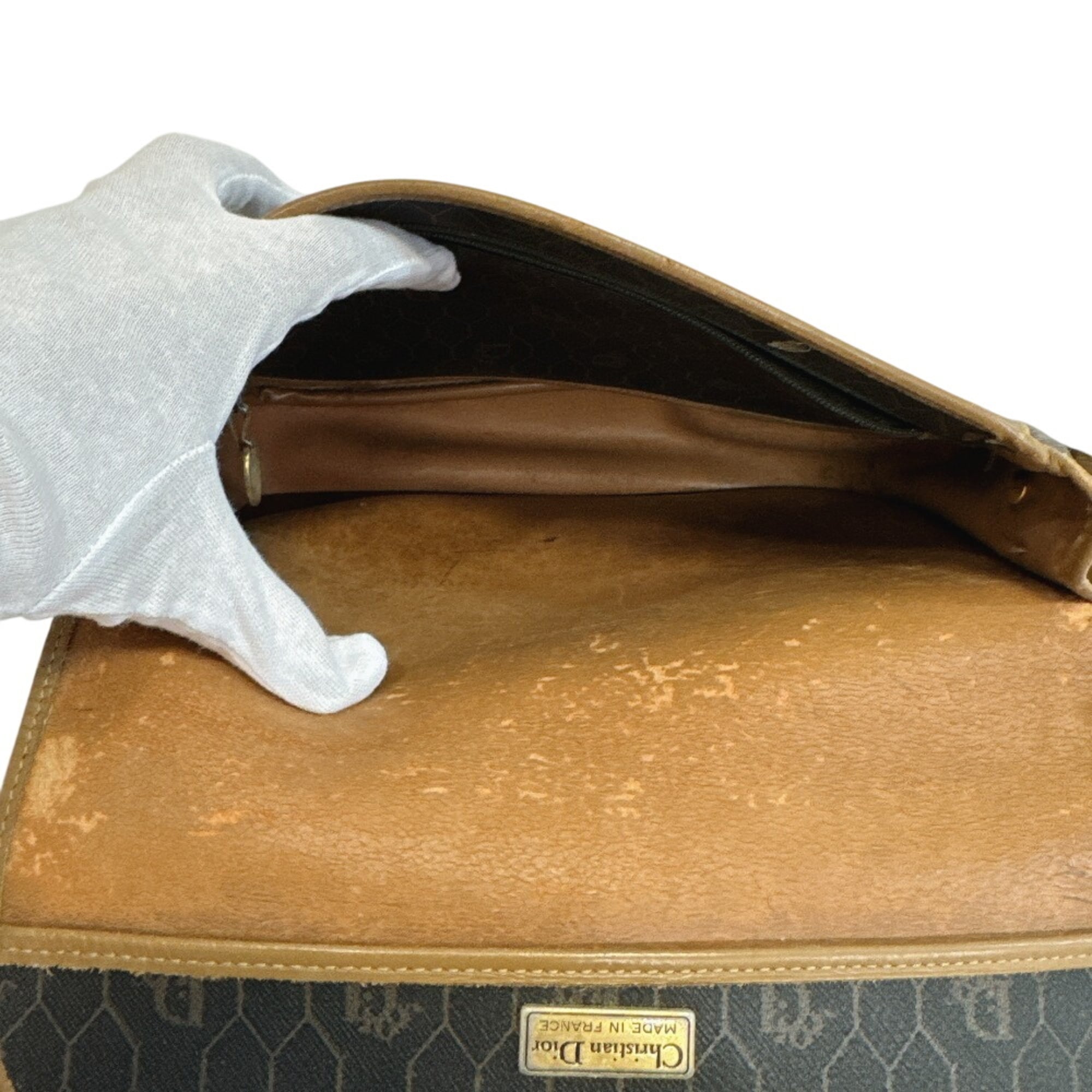 Christian Dior Brown Pvc Pochette Shoulder Bag (Pre-Owned)