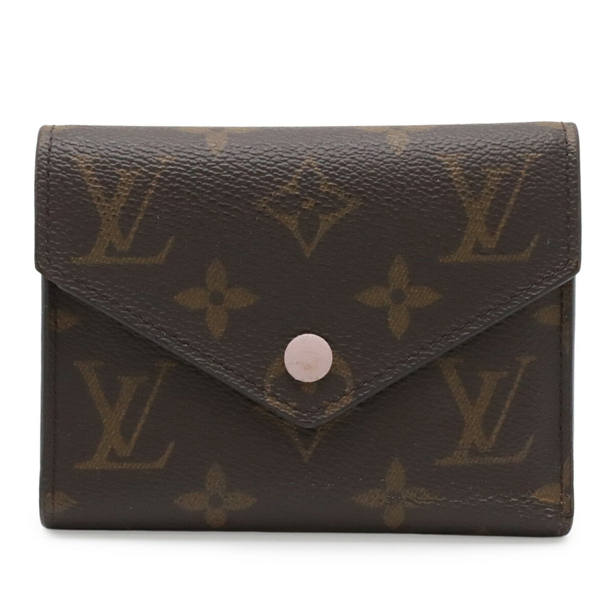 Louis Vuitton Monogram Pink Rose Ballerine White Monogram Wallet (Tri-Fold) (Pre-Owned)