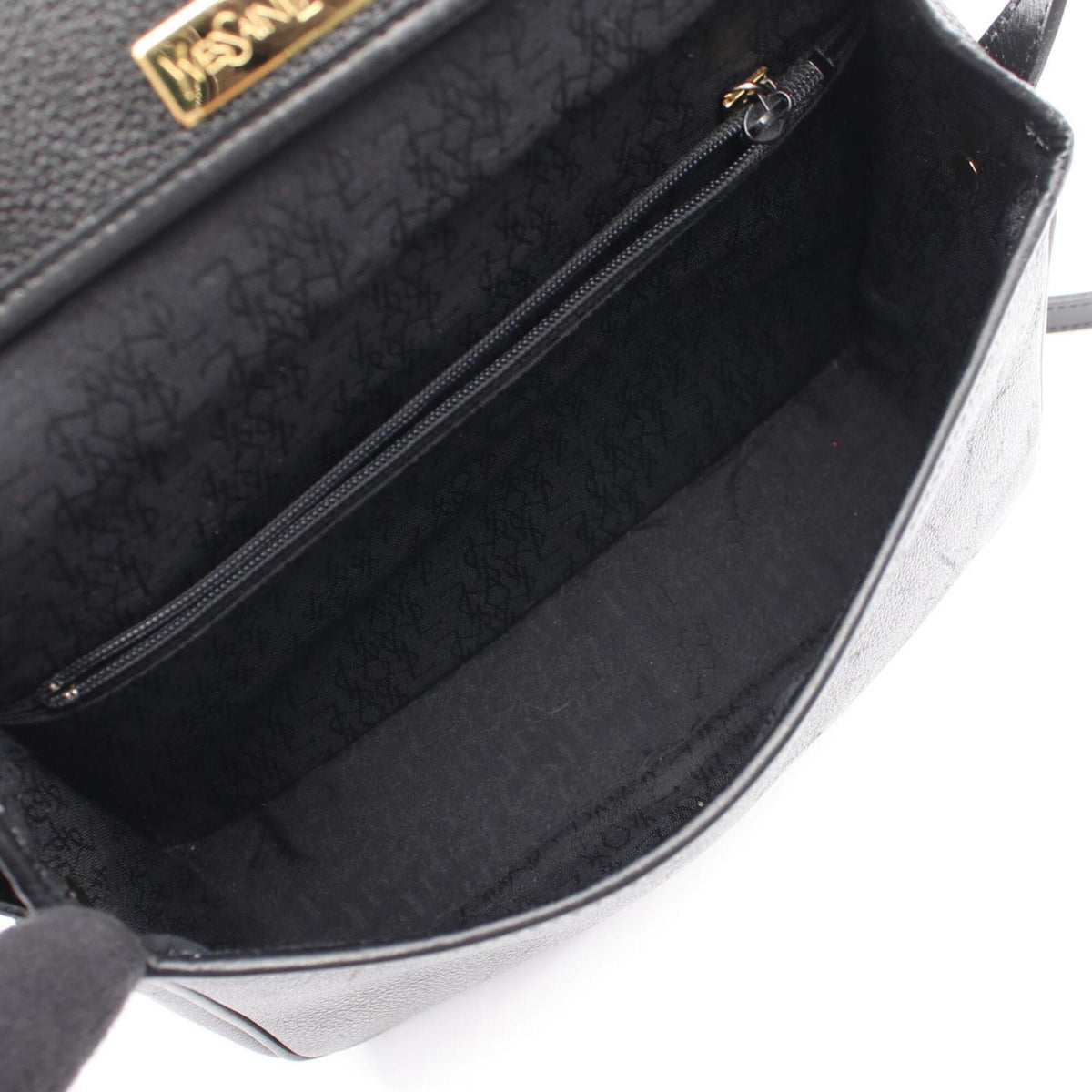 Yves Saint Laurent Black Leather Handbag Shoulder Bag (Pre-Owned)