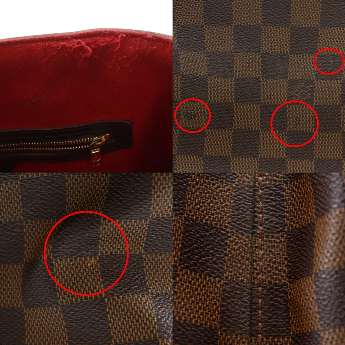 Louis Vuitton Damier Brown Damier Canvas Tote Bag (Pre-Owned)