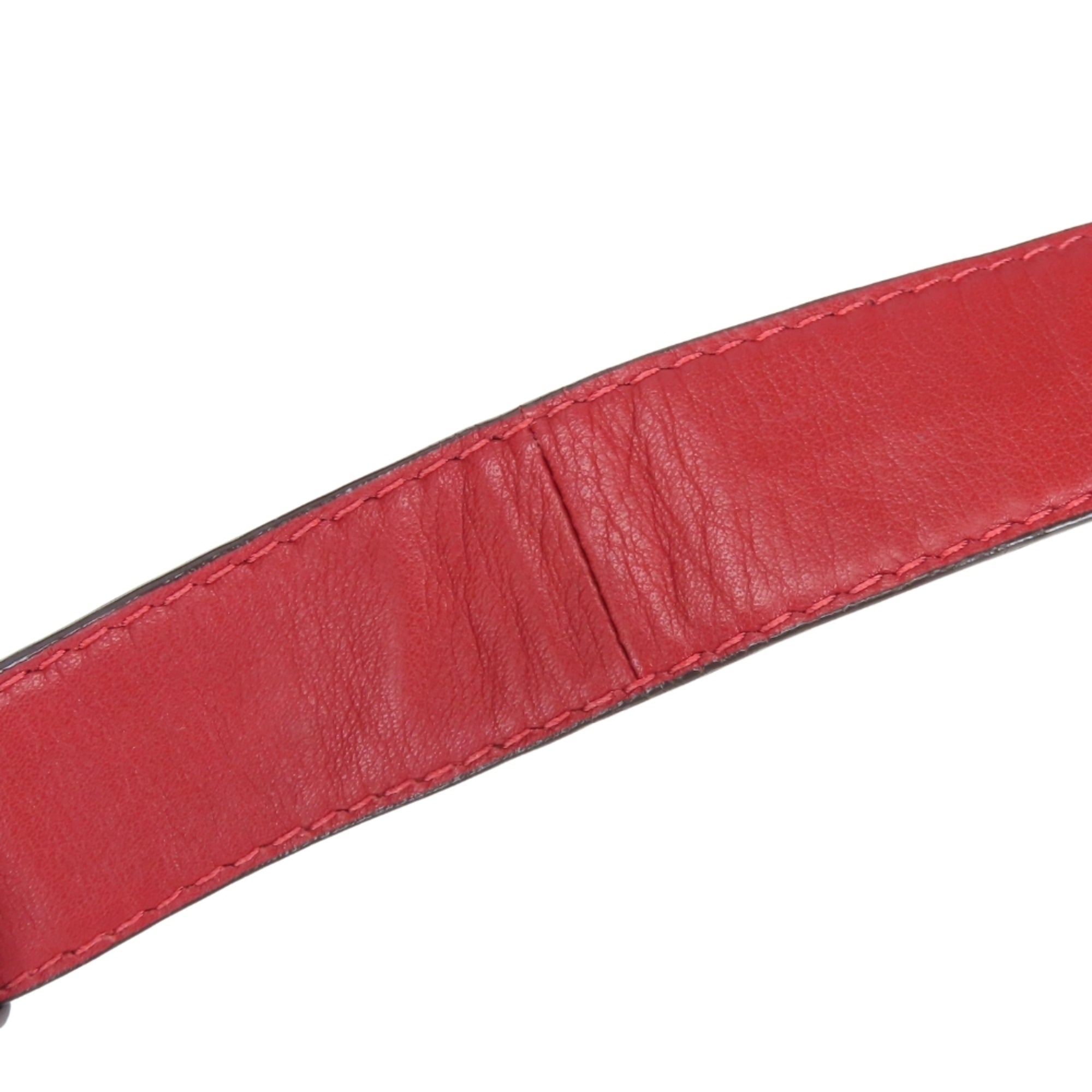 Coach Red Color Leather Shoulder Bag (Pre-Owned)