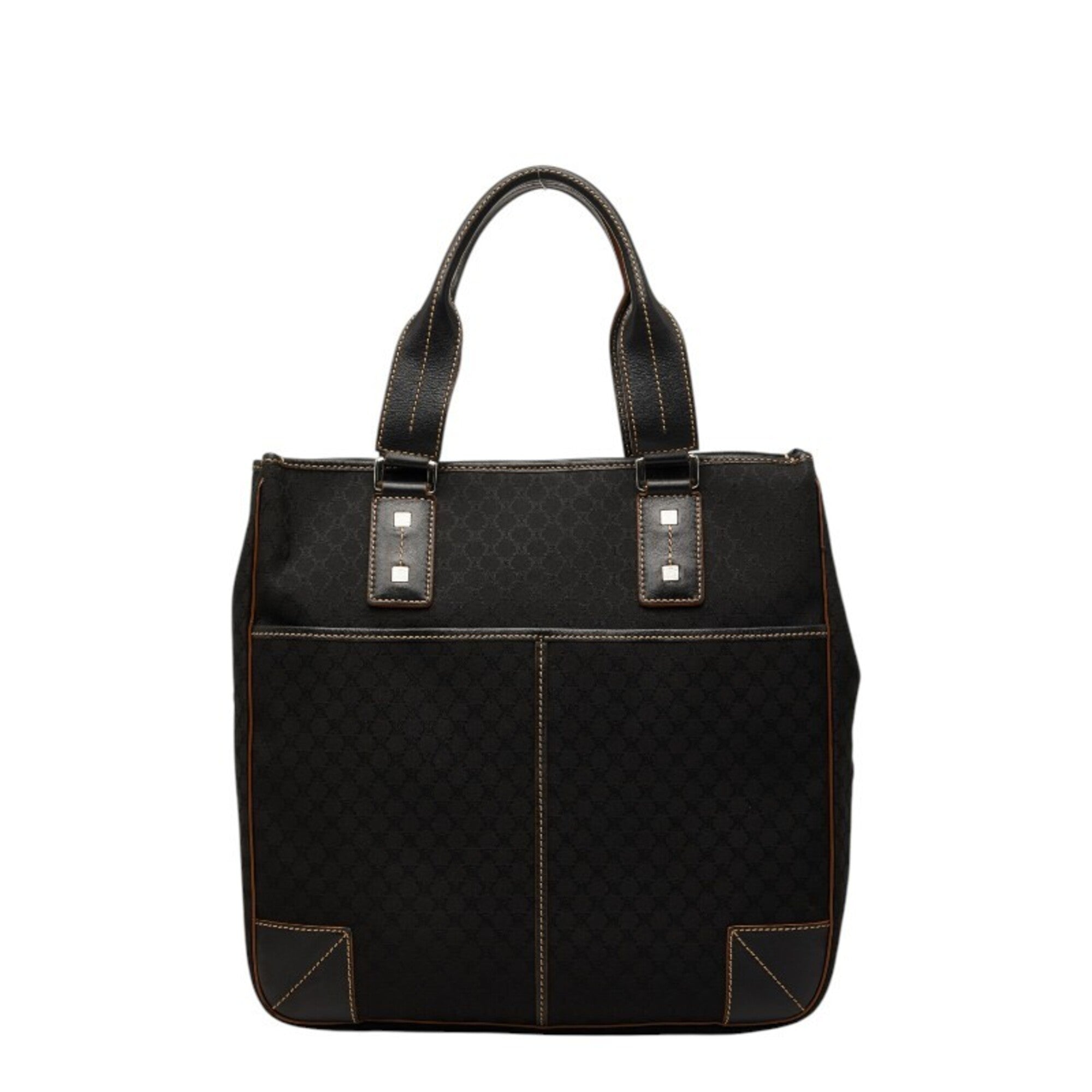 Celine Black Canvas Leather Handbag (Pre-Owned)