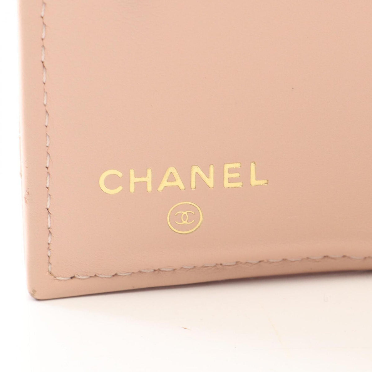 Chanel Pink Grained Calfskin Wallet (Bi-Fold) (Pre-Owned)