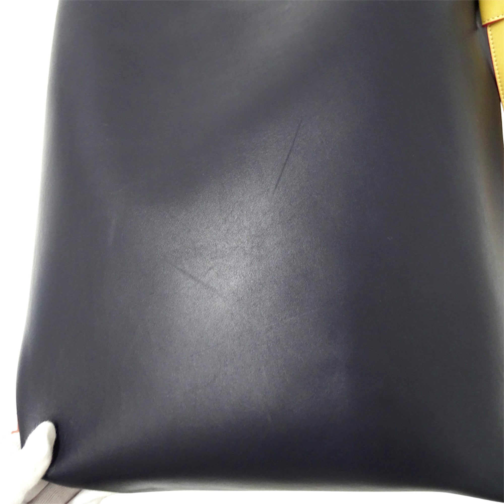 Celine Navy Orange Leather Handbag Pouch Shoulder Bag Tote Bag (Pre-Owned)