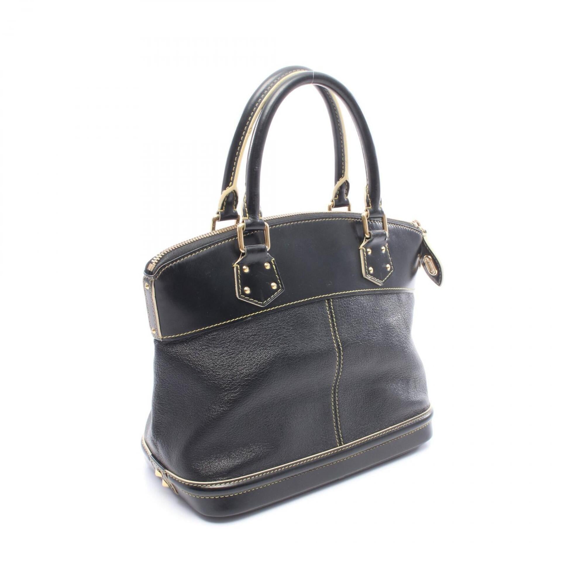 Louis Vuitton Black Leather Handbag (Pre-Owned)