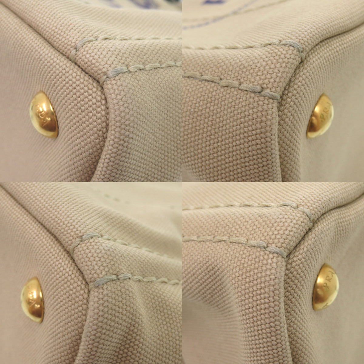 Prada Beige Canvas Tote Bag (Pre-Owned)