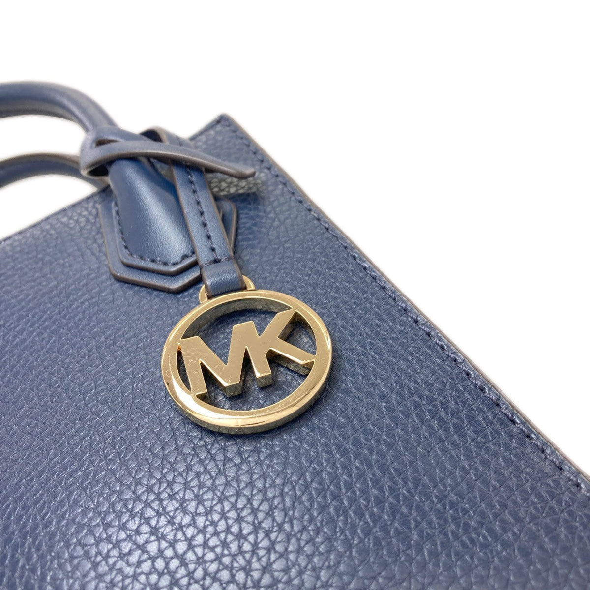 Michael Kors Blue Navy Leather Handbag (Pre-Owned)