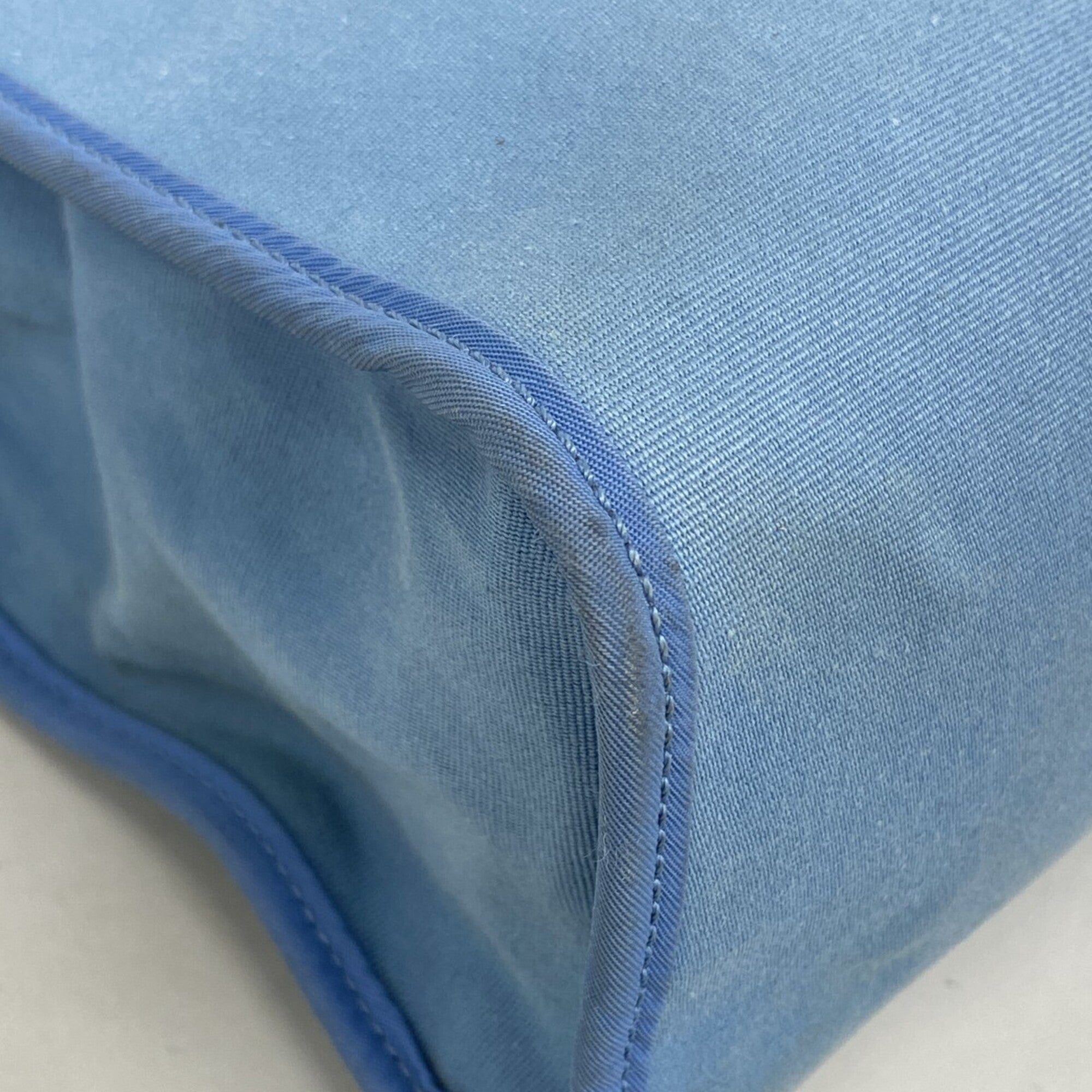 Hermes Blue Toile Officier Handbag (Pre-Owned)