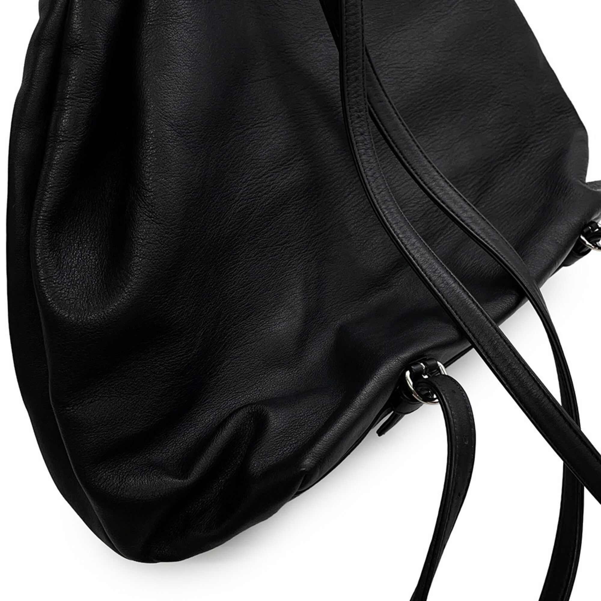 Chanel Matelasse Black Leather Backpack (Pre-Owned)