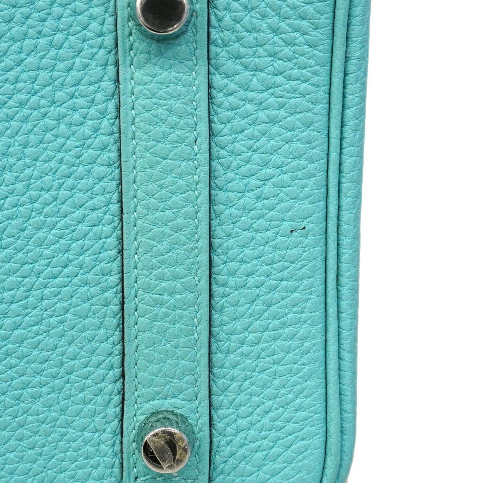 Hermes Blue Atoll Togo Leather Handbag (Pre-Owned)
