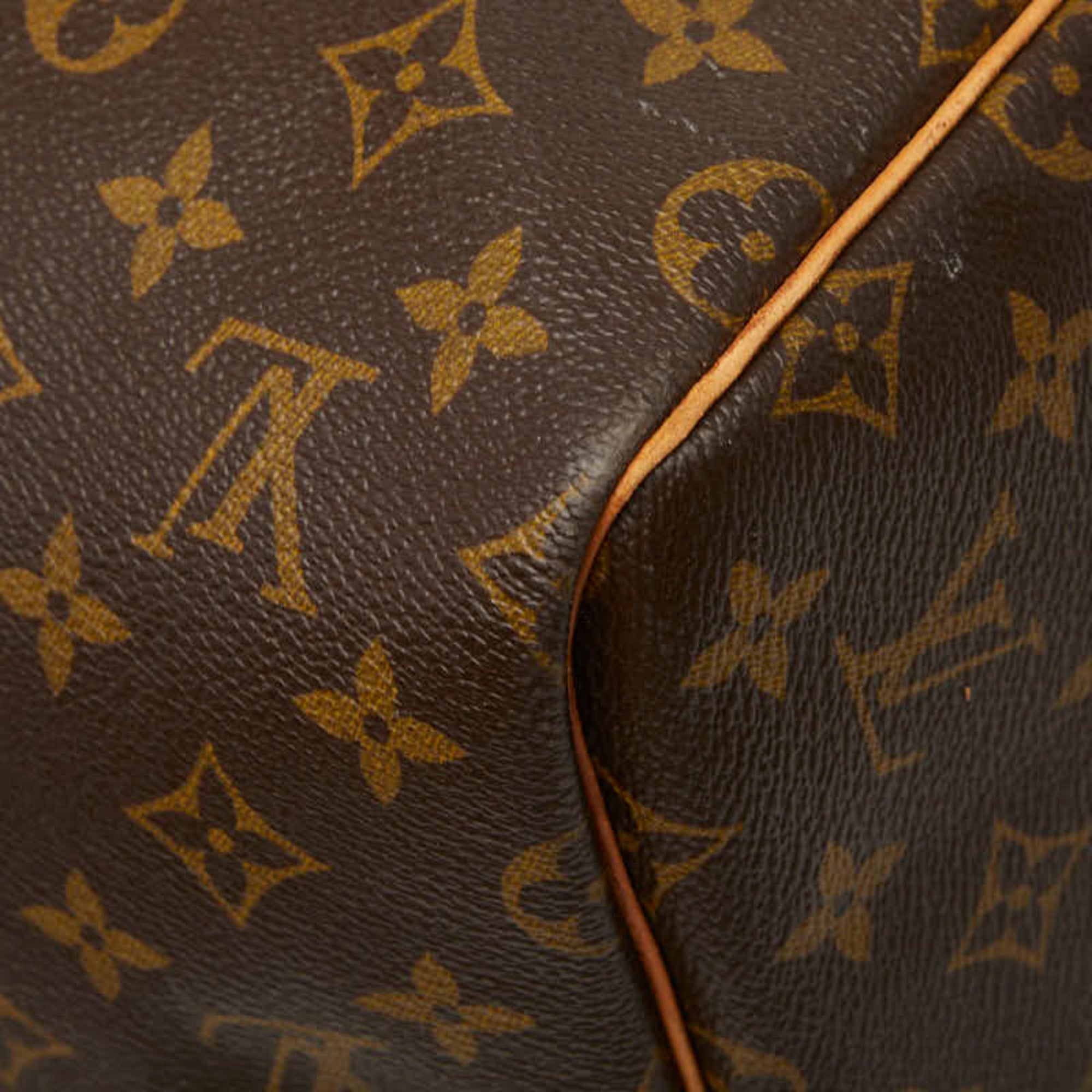 Louis Vuitton Brown Pvc Leather Boston Bag (Pre-Owned)