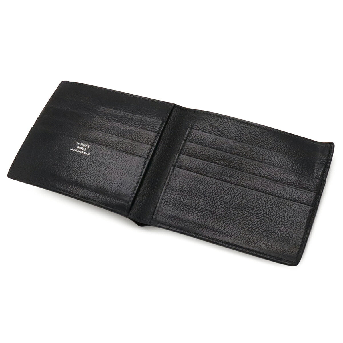 Hermes Black Leather Wallet (Bi-Fold) (Pre-Owned)