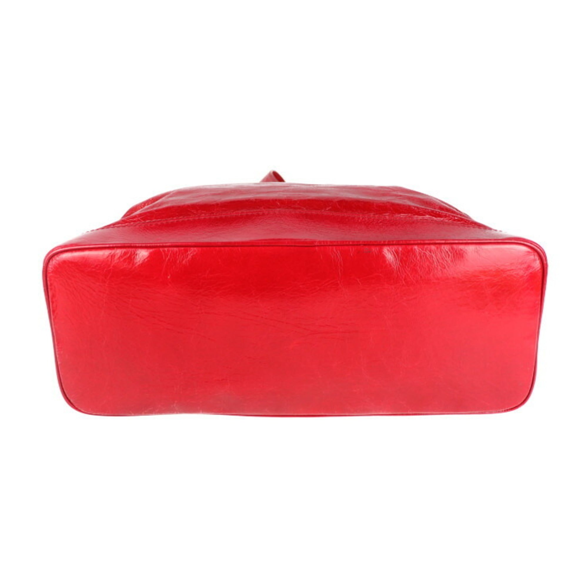 Celine Red Color Patent Leather Handbag Shopping Bag Shoulder Bag Tote Bag (Pre-Owned)