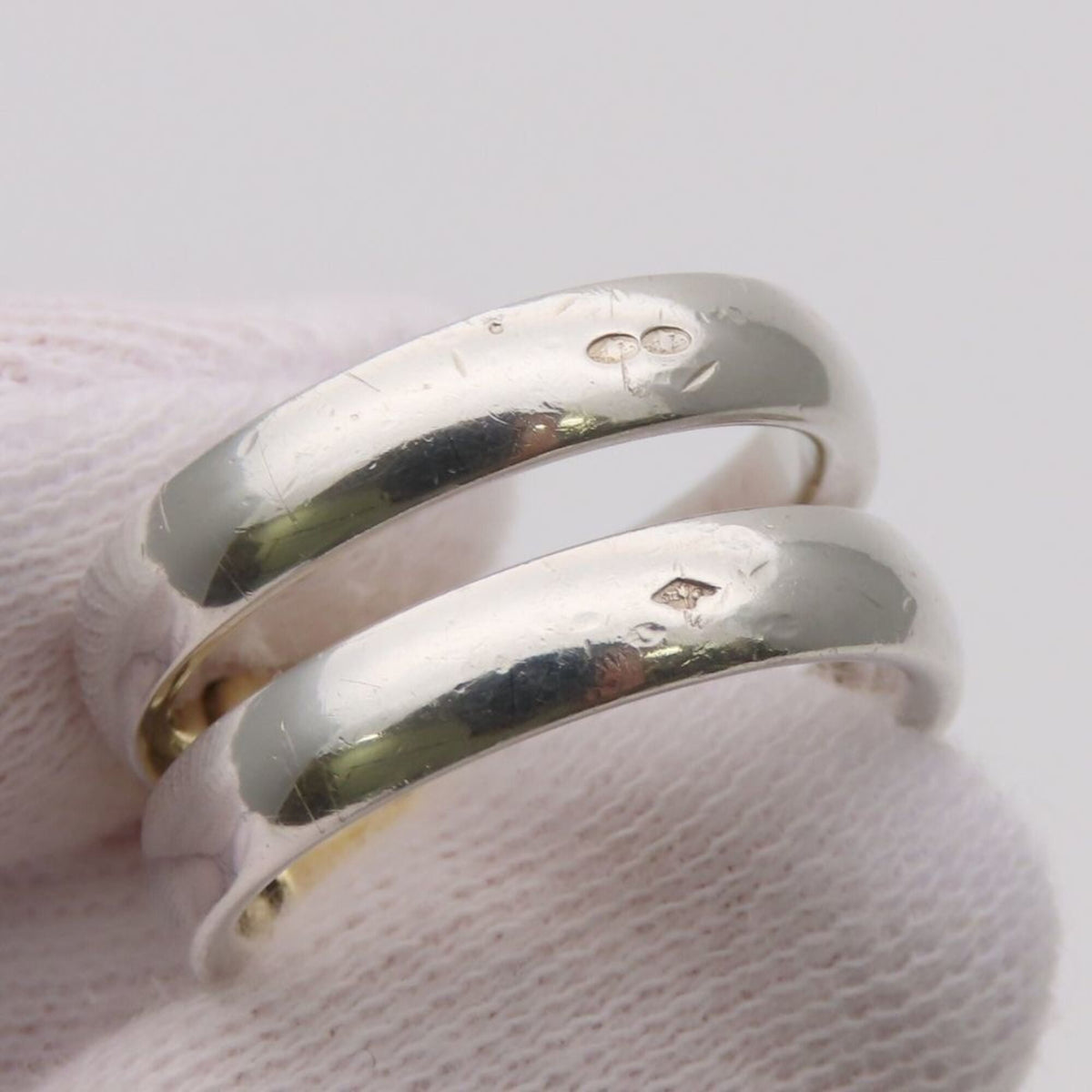 Hermes Gold Silver Yellow Gold (18K) Silver 925 Band Ring (Pre-Owned)