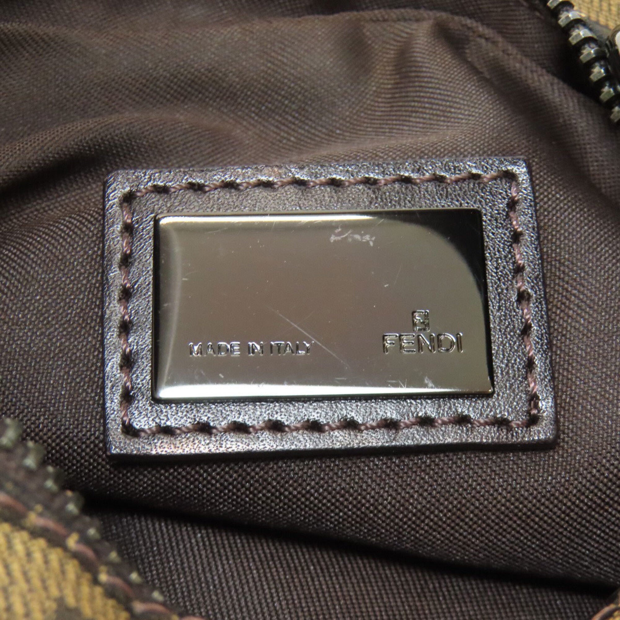 Fendi Brown Zucca Canvas Shoulder Bag (Pre-Owned)
