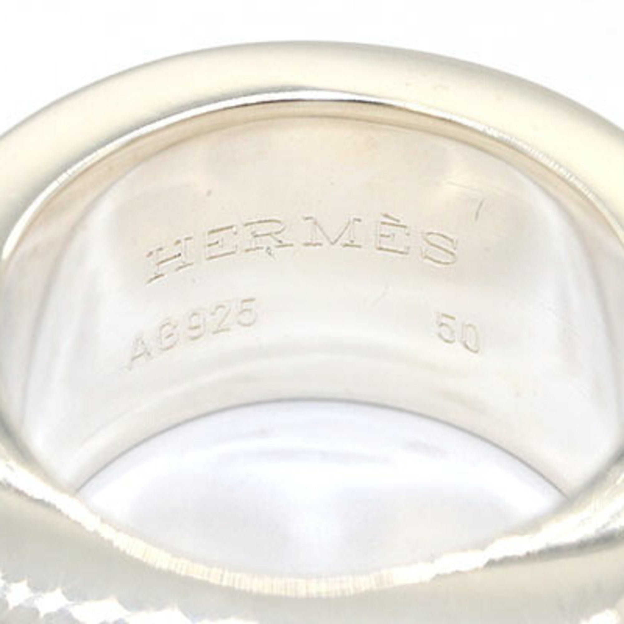 Hermes Medor Sterling Silver 925 Band Ring (Pre-Owned)