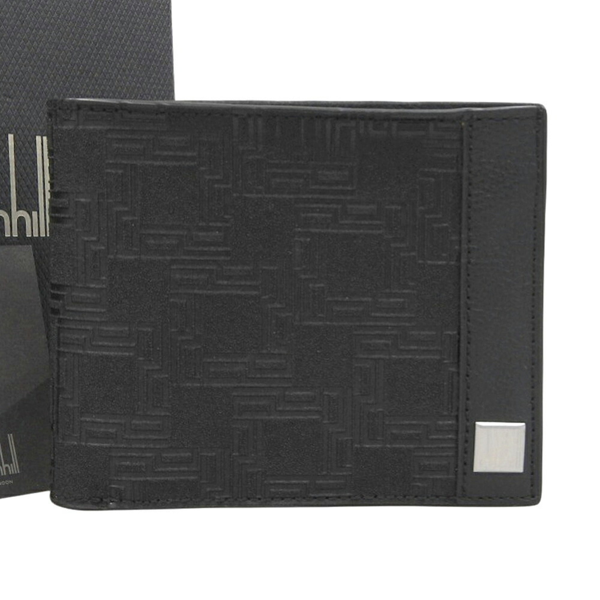 Dunhill Black Pvc Leather Wallet (Bi-Fold) (Pre-Owned)