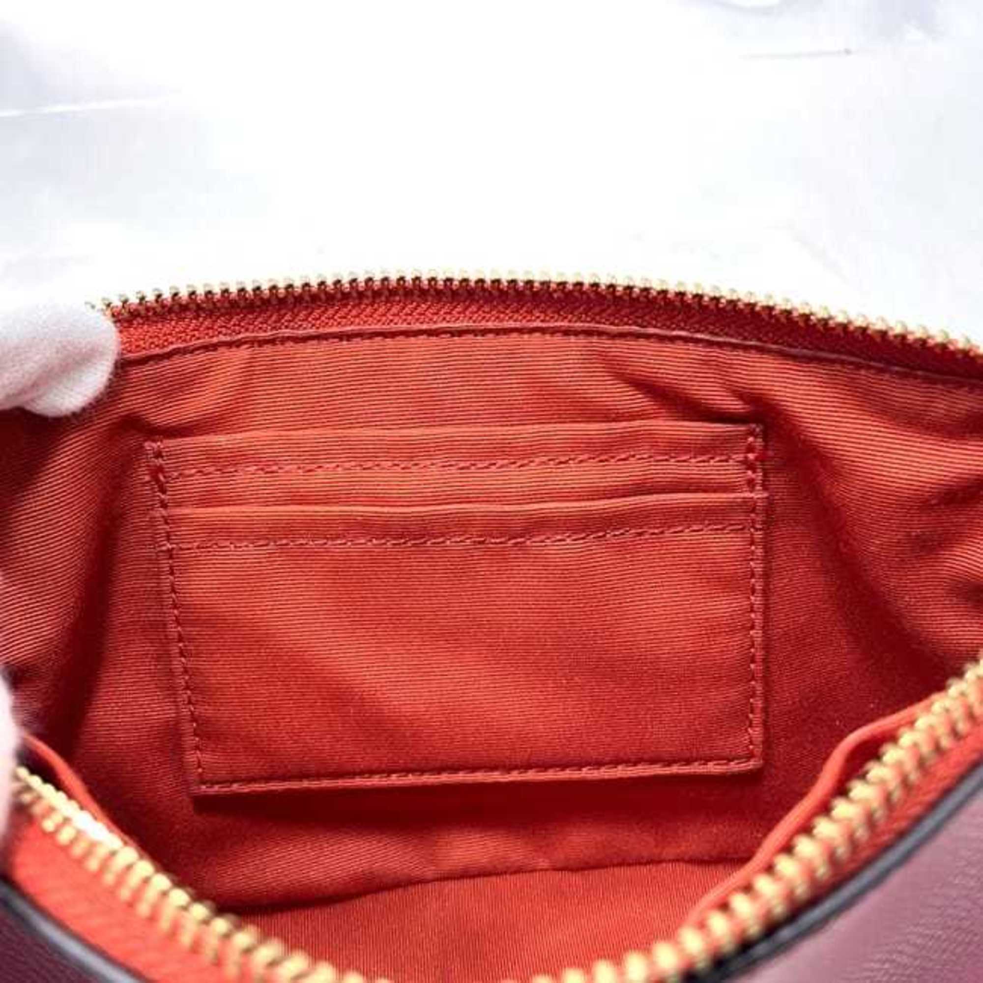 Coach Pink Pvc Leather Pouch (Pre-Owned)