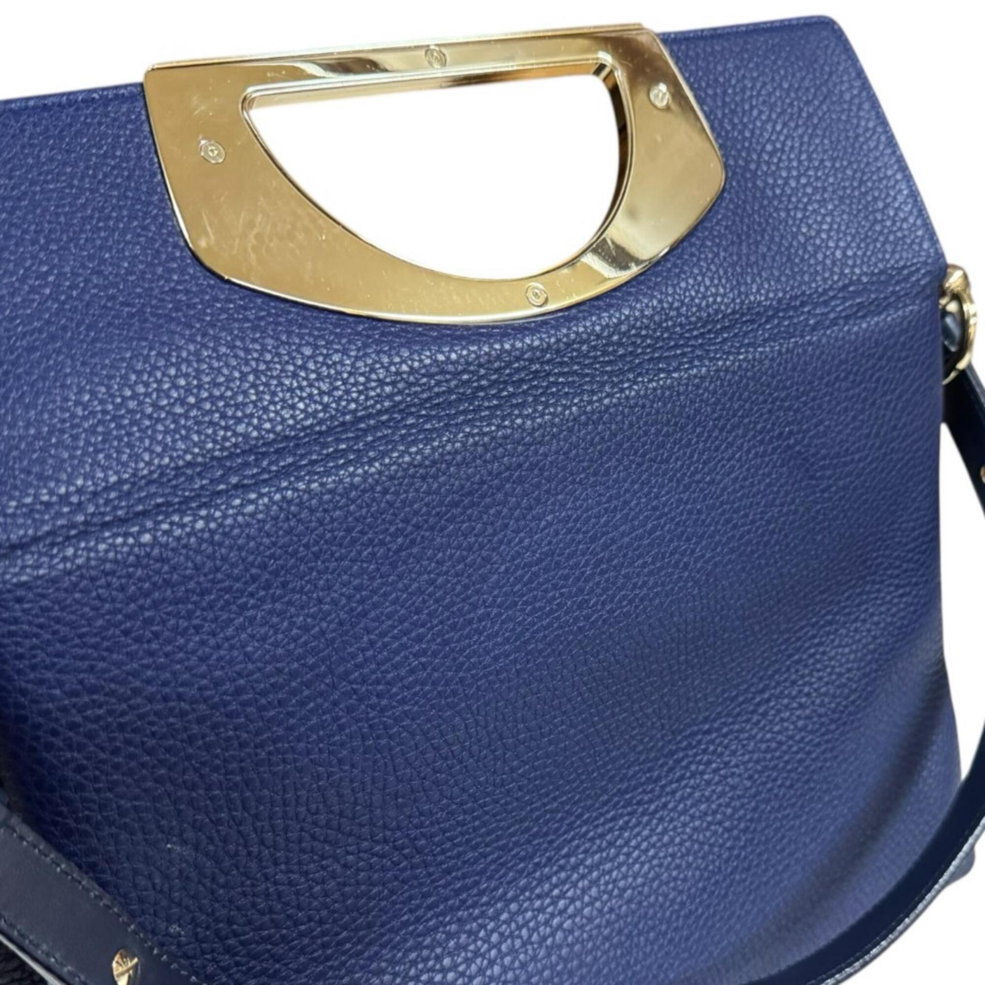 Christian Louboutin Navy Leather Shoulder Bag (Pre-Owned)