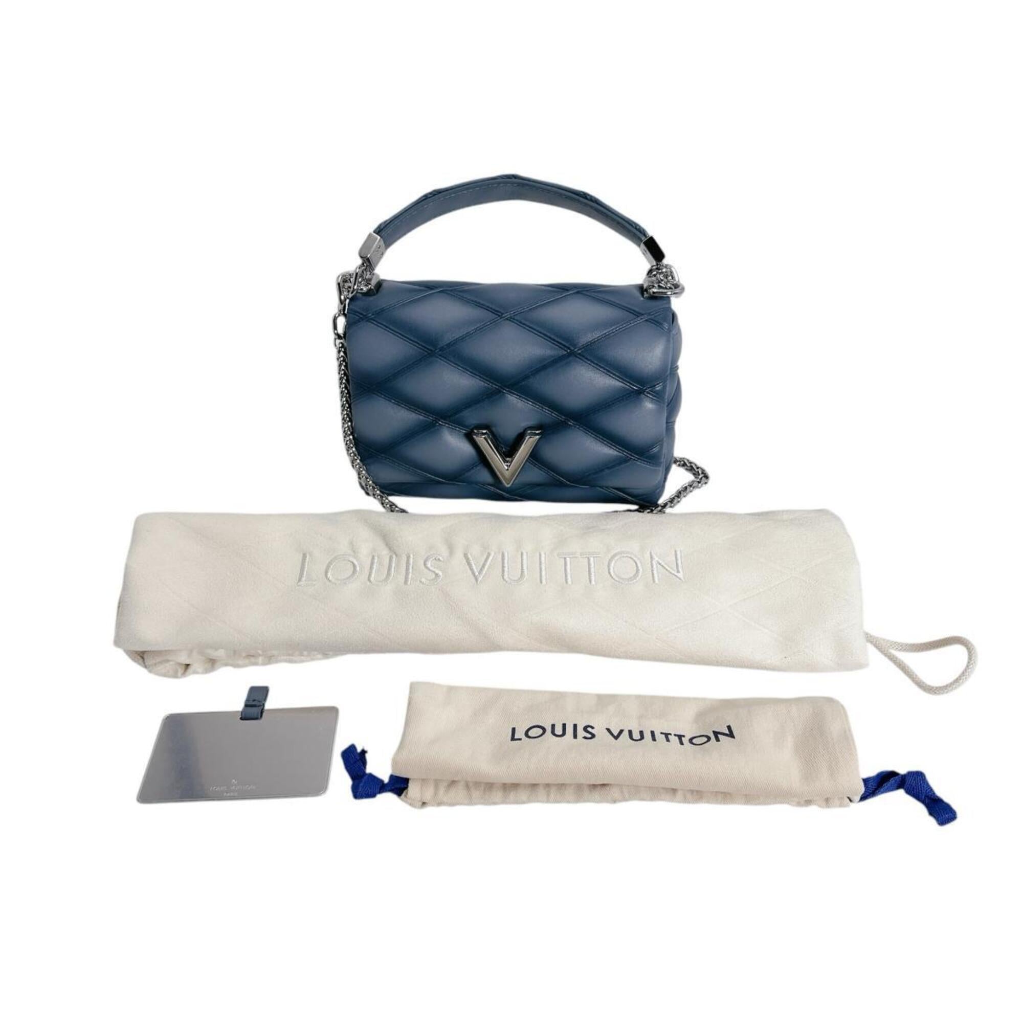 Louis Vuitton Blue Leather Handbag (Pre-Owned)