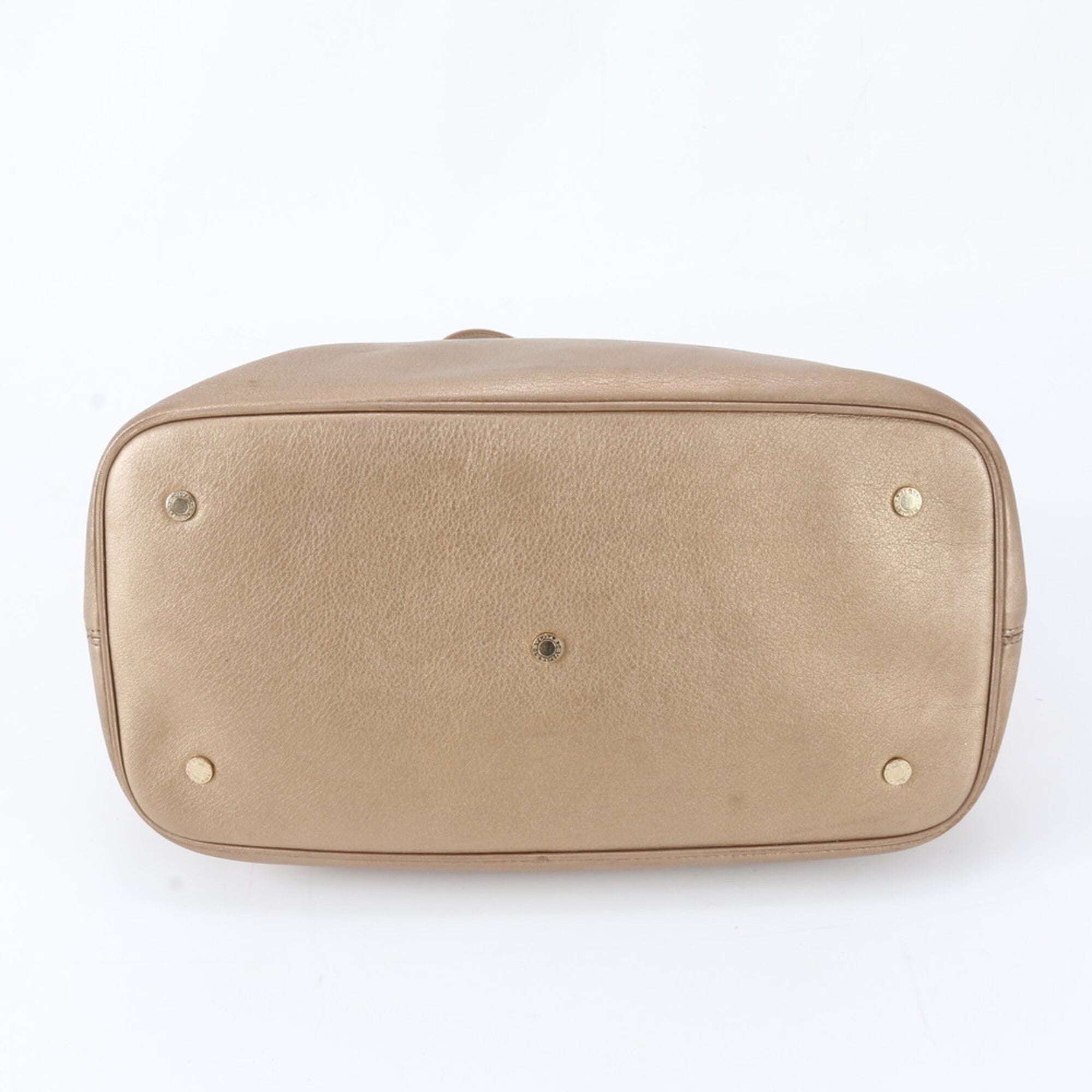 Bvlgari Gold Leather Handbag (Pre-Owned)