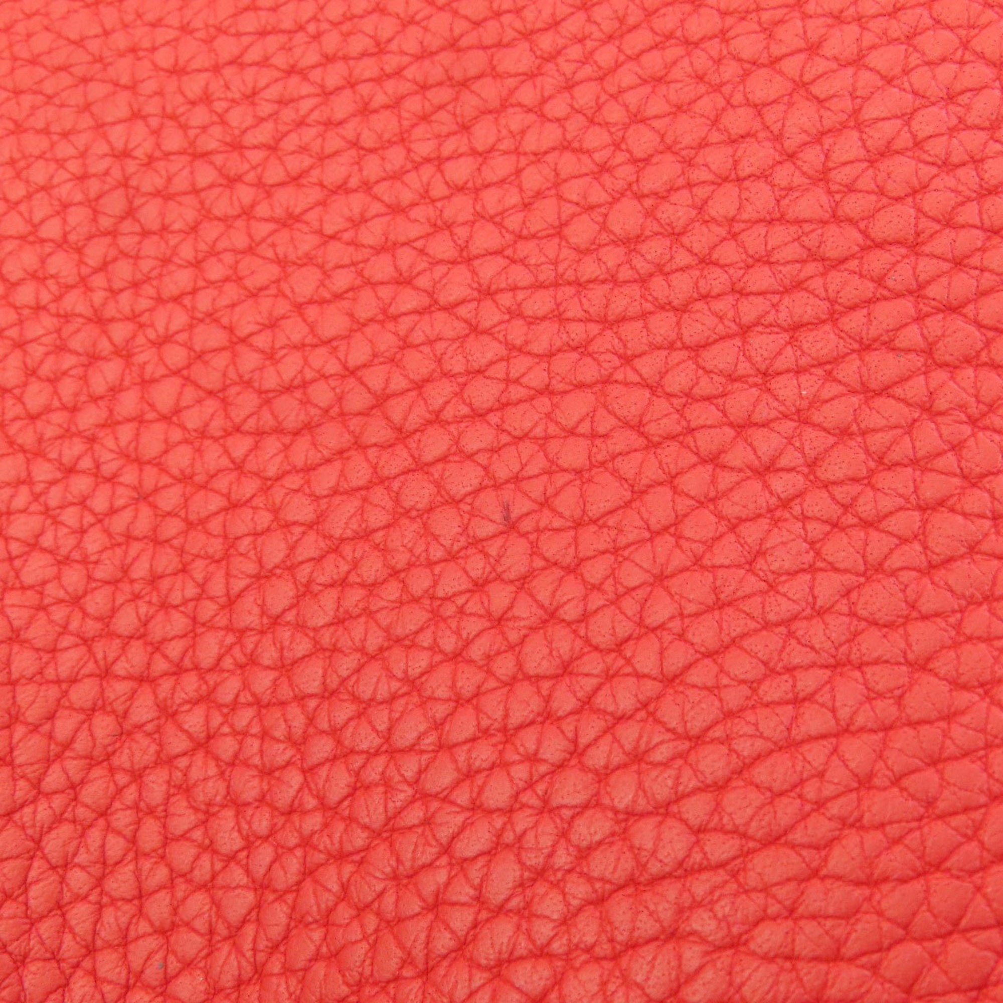 Hermes Etoupe Gray Red Color Tote Bag (Pre-Owned)