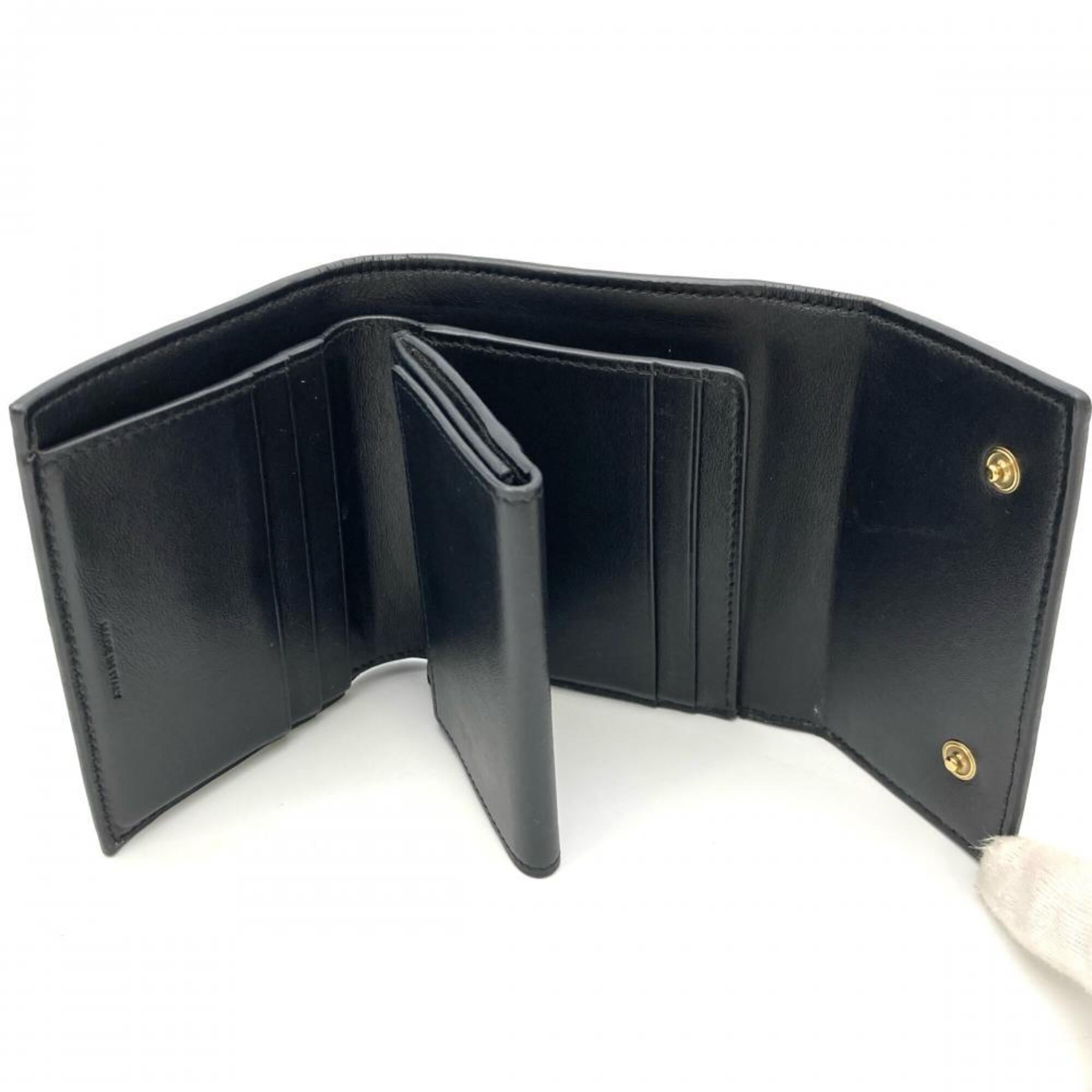 Celine Black Leather Wallet (Tri-Fold) (Pre-Owned)