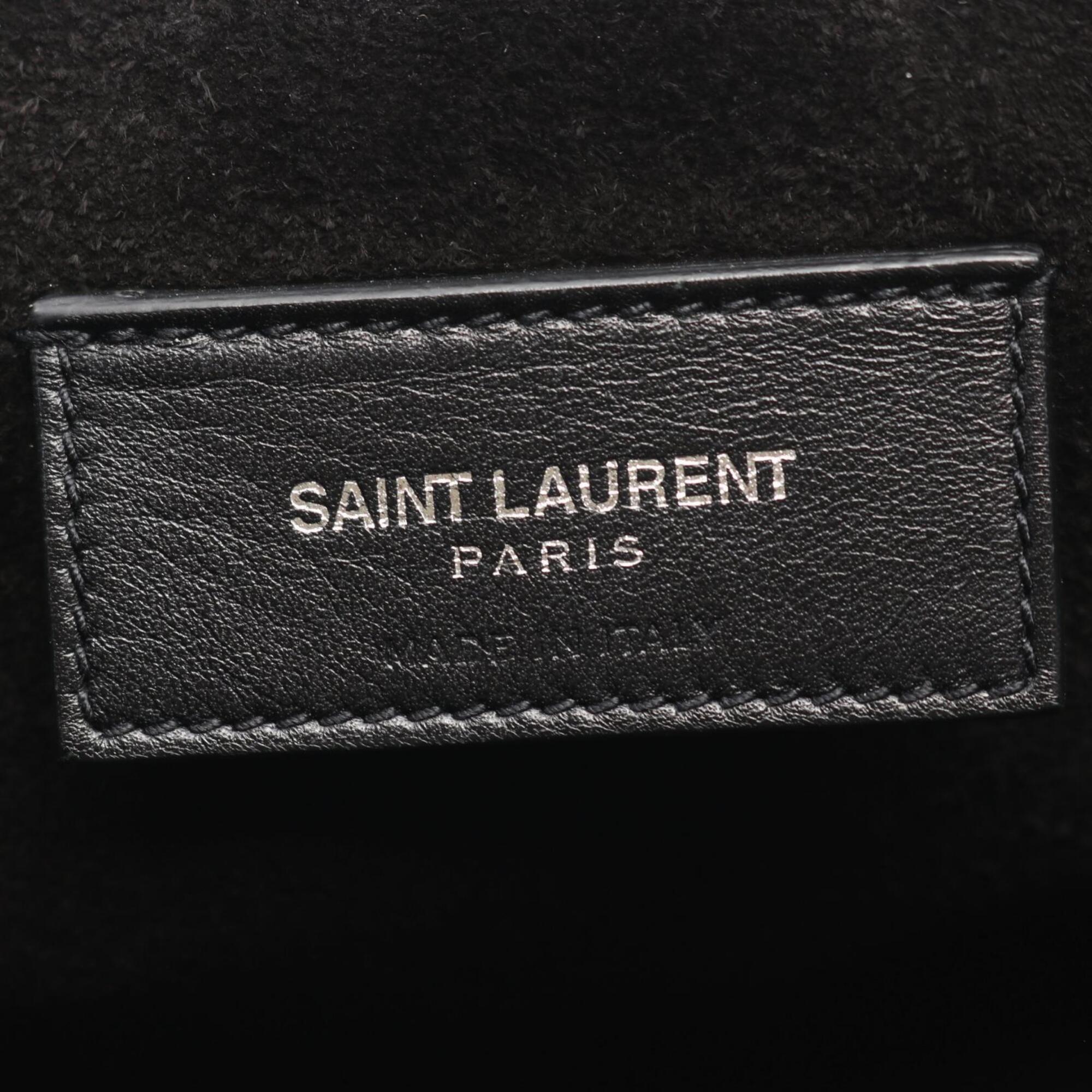 Yves Saint Laurent Black Suede Handbag Shoulder Bag (Pre-Owned)