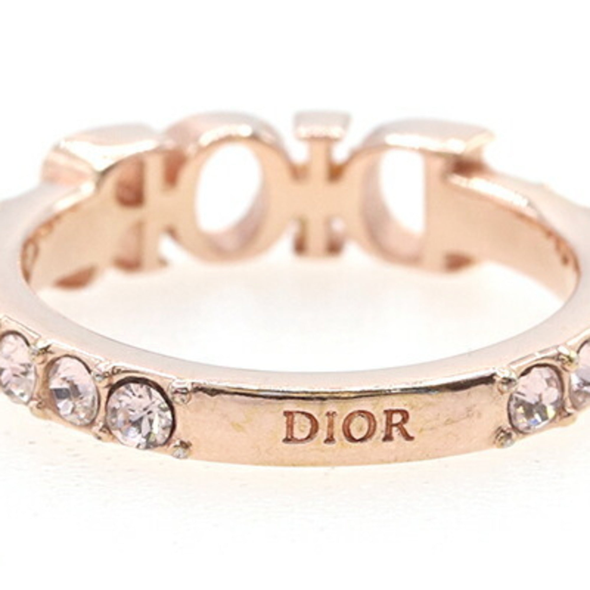 Christian Dior Pink Gold Metal Band Ring (Pre-Owned)