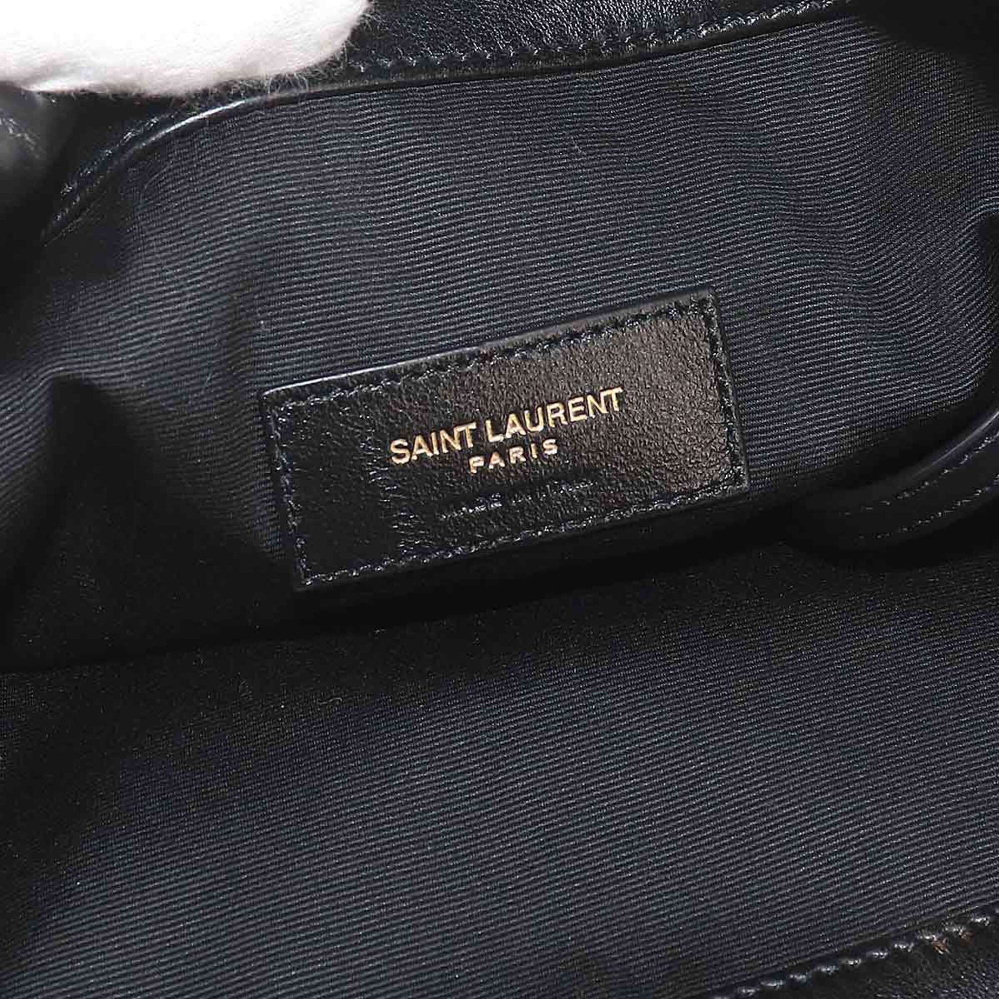 Saint Laurent Black Leather Handbag Shoulder Bag (Pre-Owned)