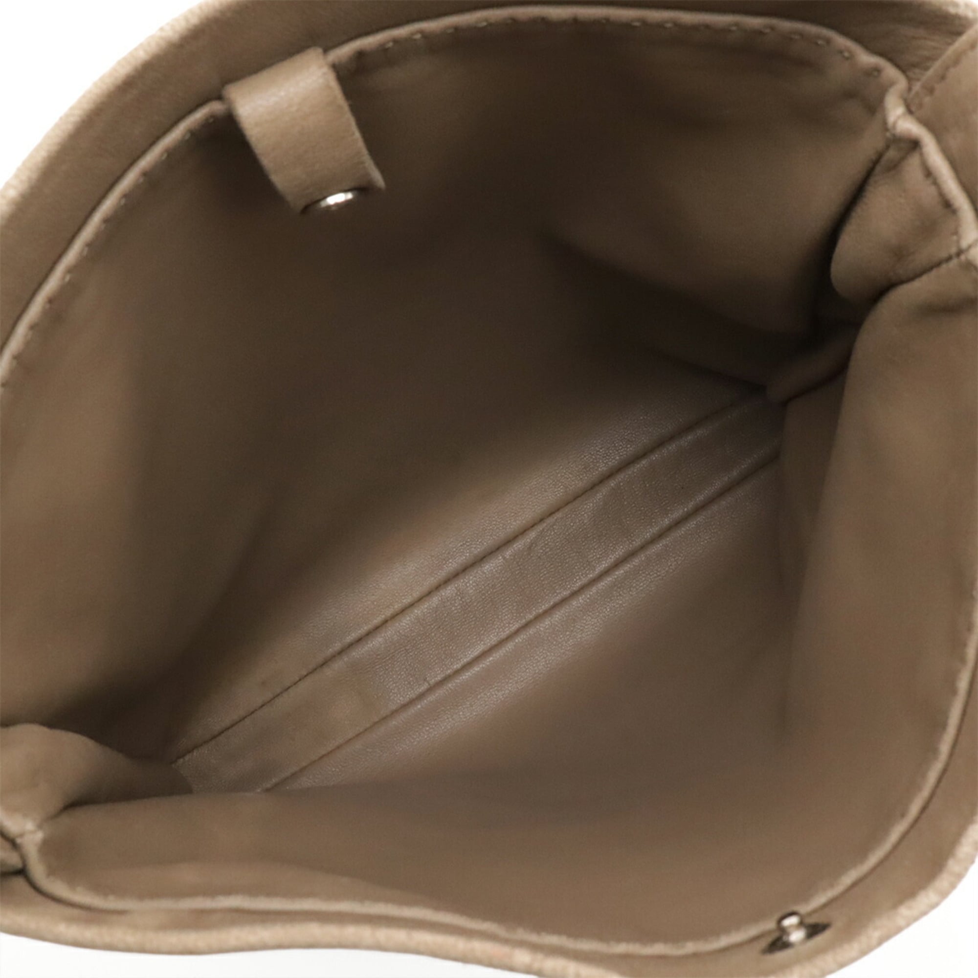 Hermes Etoupe Gray Agneau Milo Pochette Shoulder Bag (Pre-Owned)