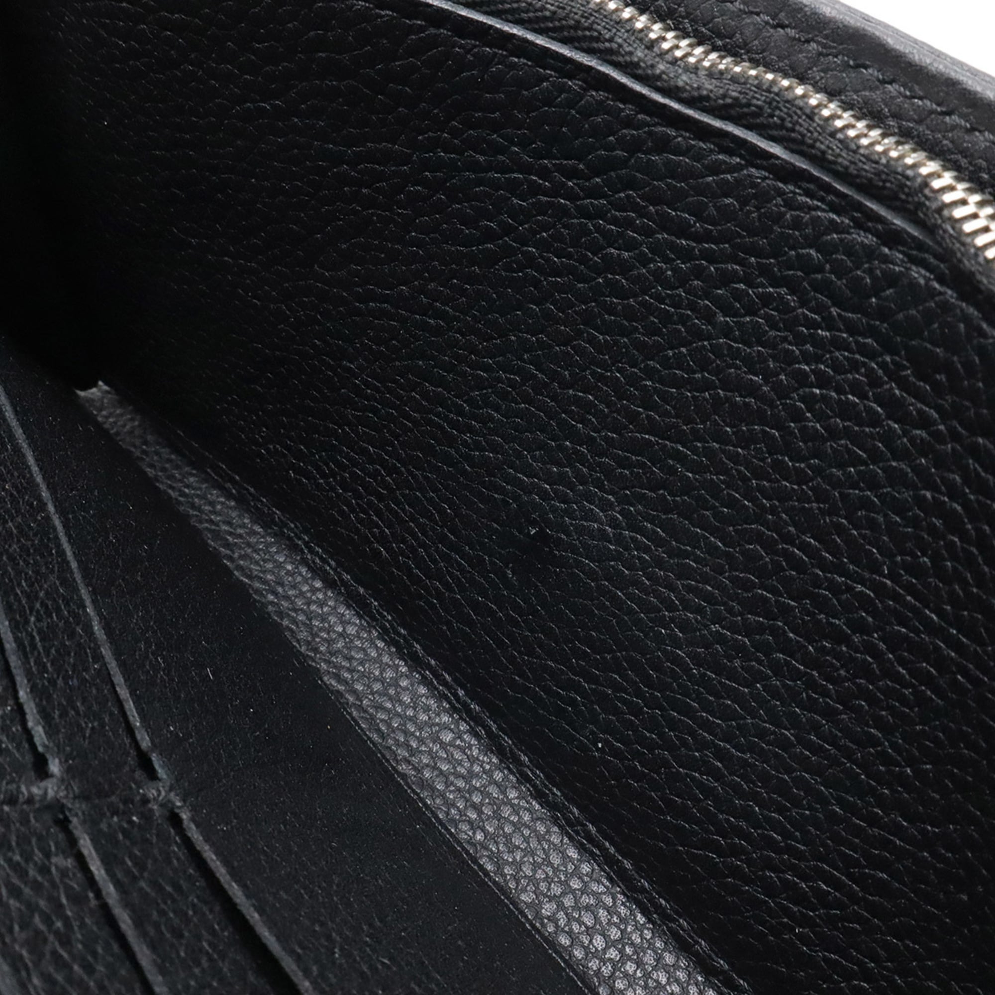 Louis Vuitton Mahina Black Noir Mahina Leather Long Wallet (Bi-Fold) (Pre-Owned)
