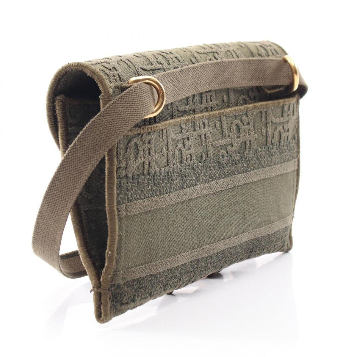 Christian Dior Khaki Leather Fanny Pack Saddle Bag (Pre-Owned)
