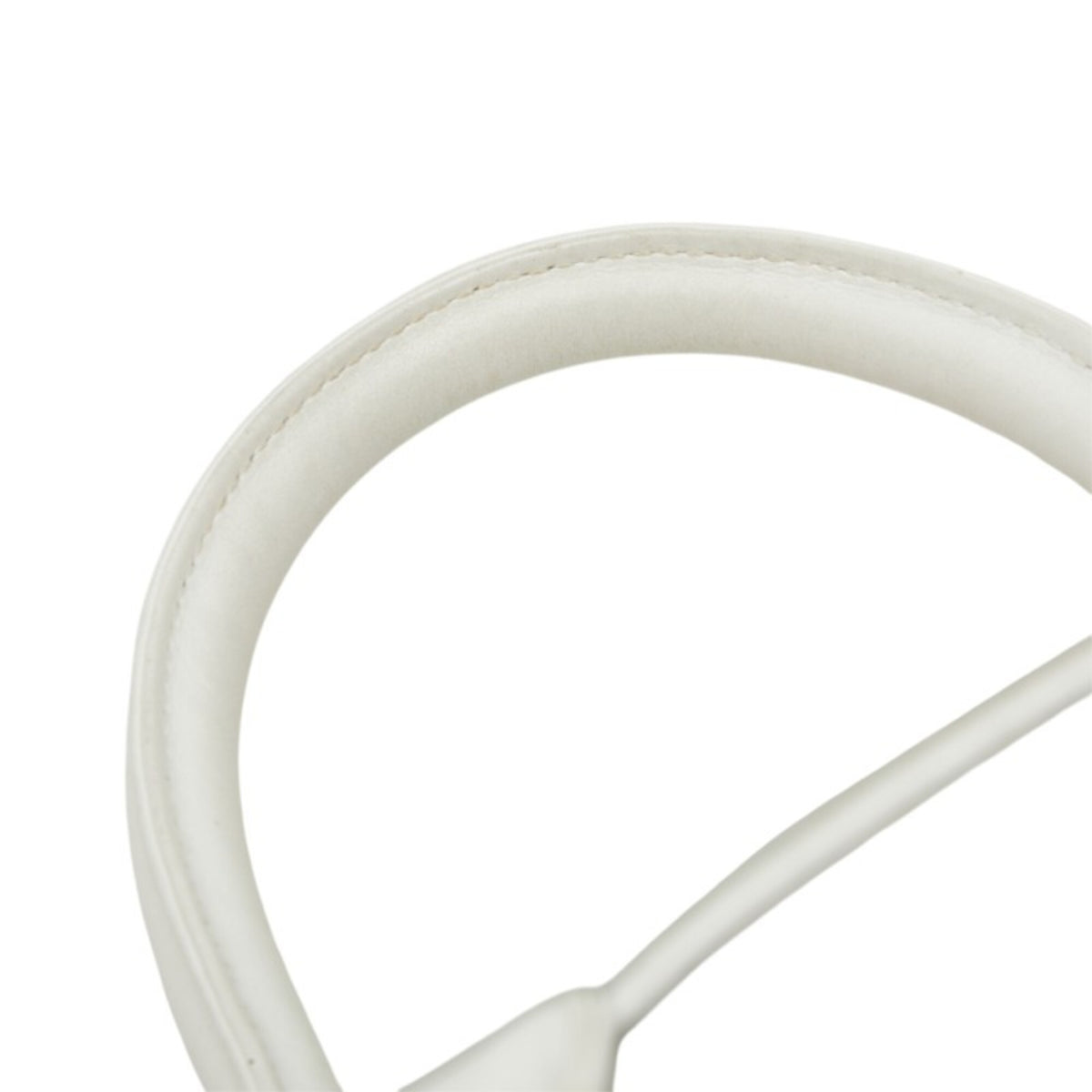 Chanel Gray White Canvas Leather Boston Bag (Pre-Owned)