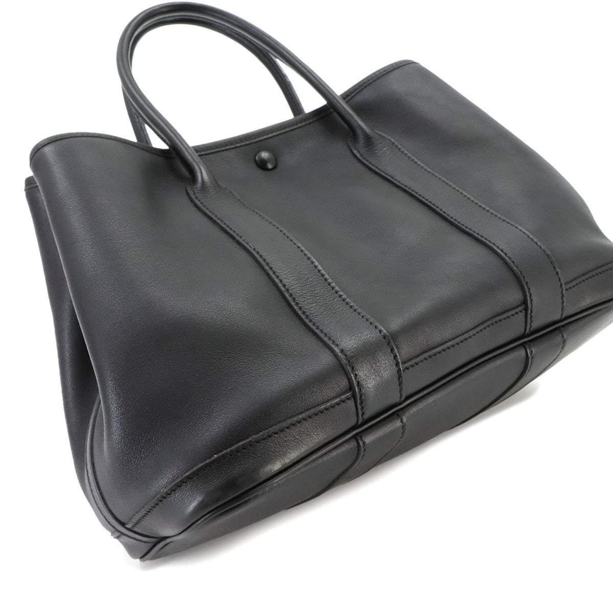Hermes Black Swift Leather Handbag Tote Bag (Pre-Owned)