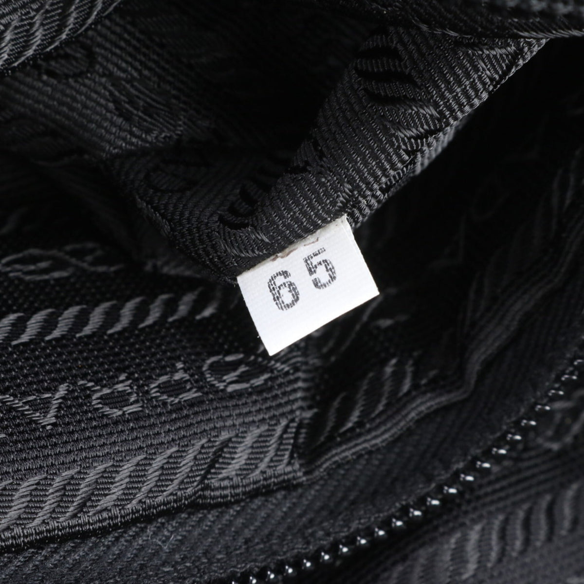 Prada Black White Leather Canvas Handbag Tote Bag (Pre-Owned)