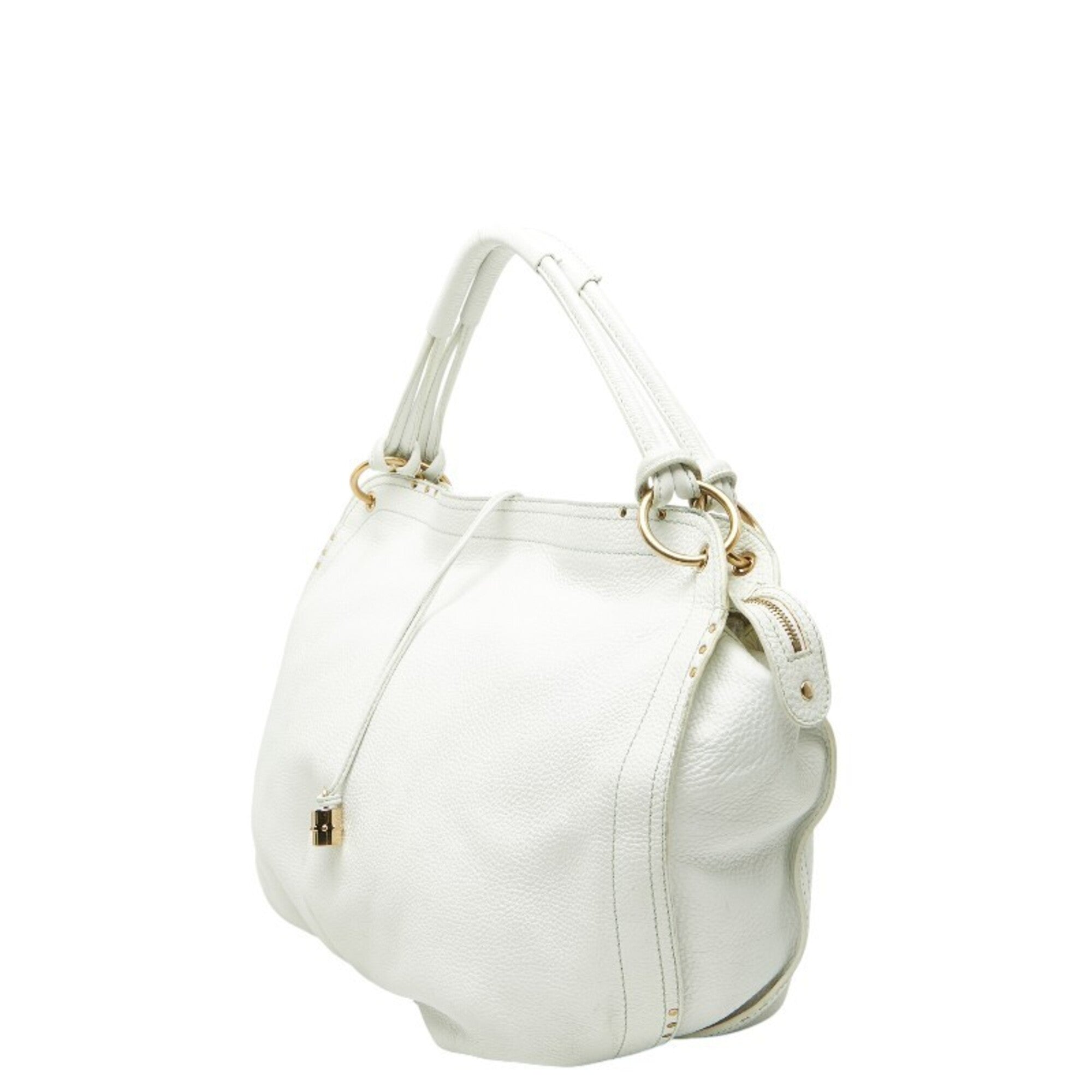 Celine White Leather Tote Bag (Pre-Owned)
