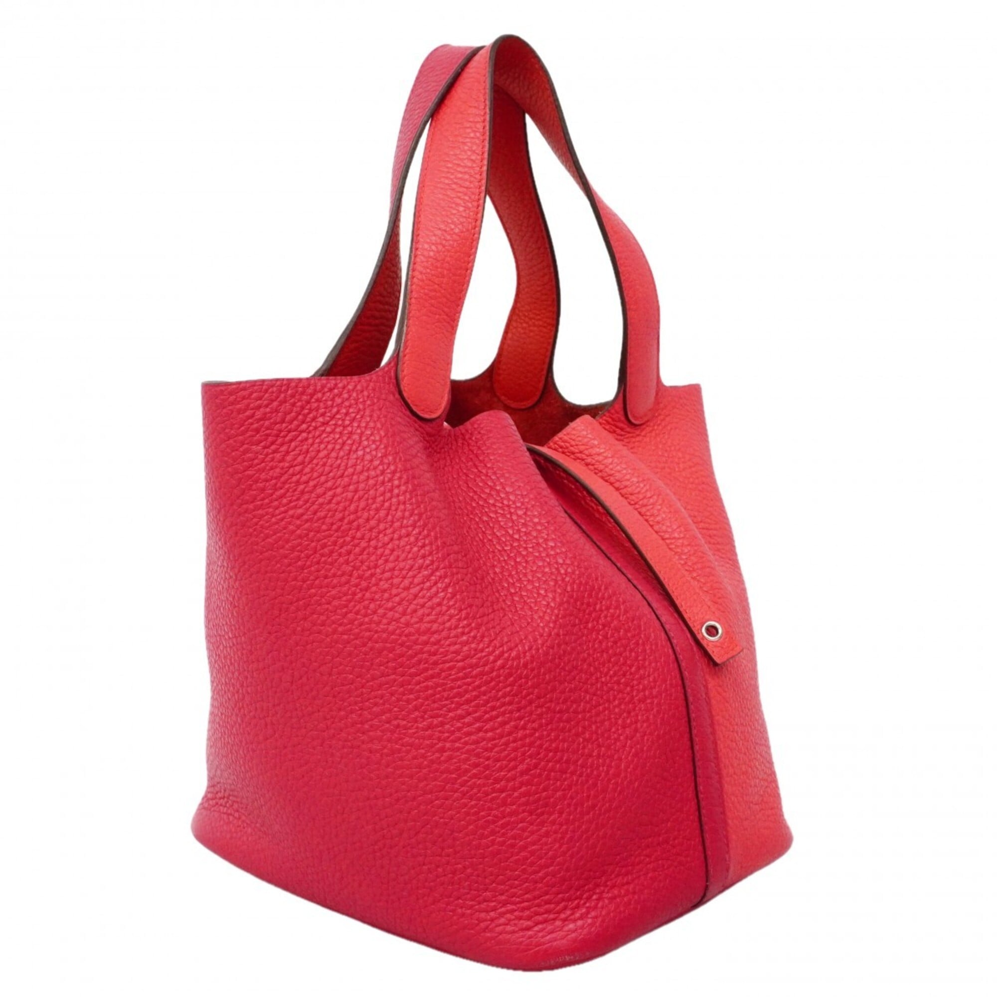 Hermes Pink Taurillon Clemence Leather Handbag (Pre-Owned)
