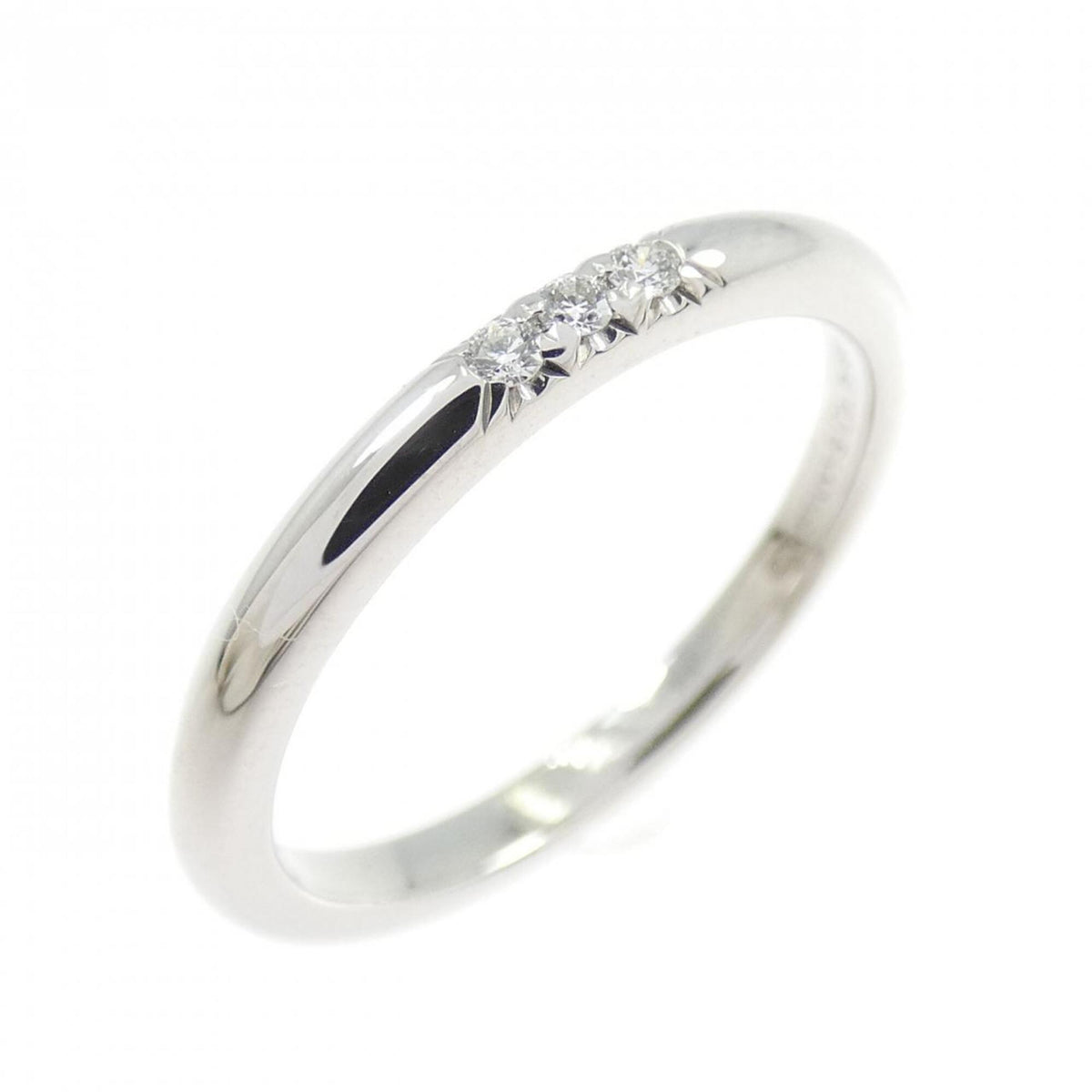 Tiffany Platinum Platinum 950 Band Ring (Pre-Owned)