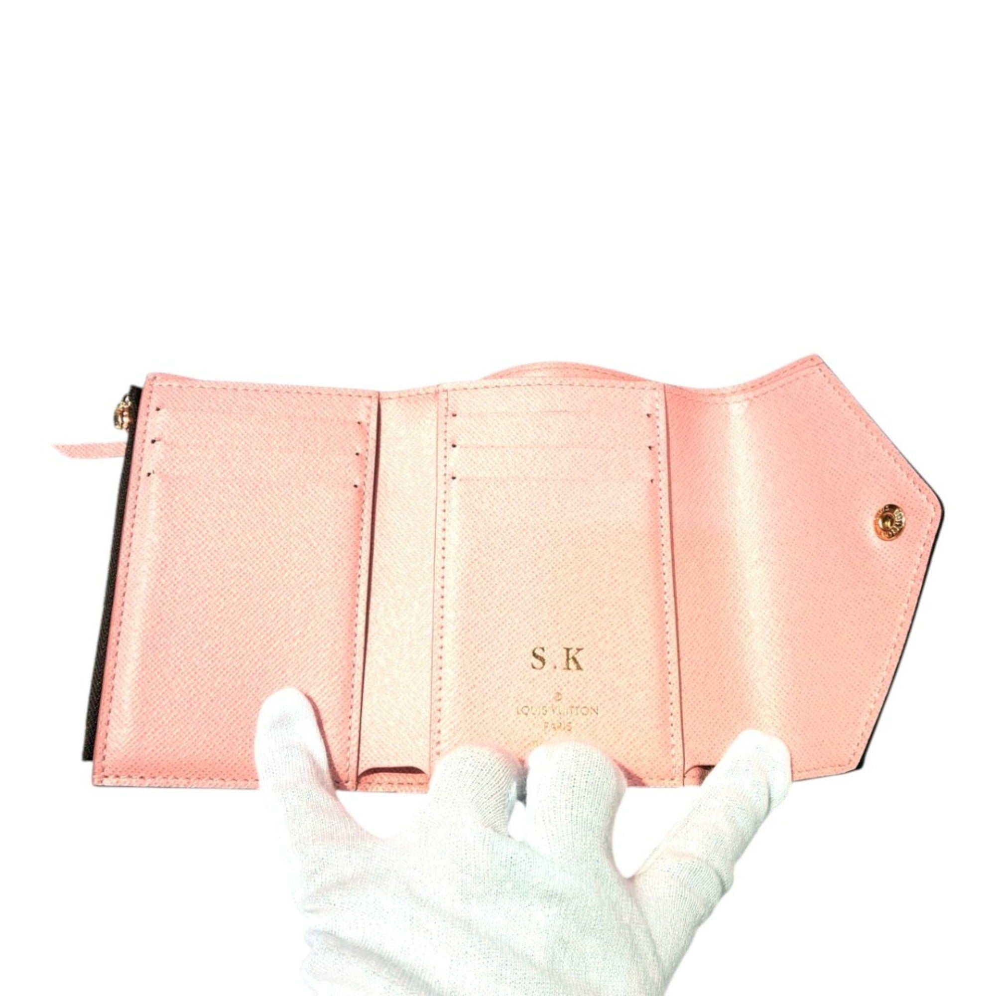Louis Vuitton Brown Damier Canvas Wallet (Tri-Fold) (Pre-Owned)