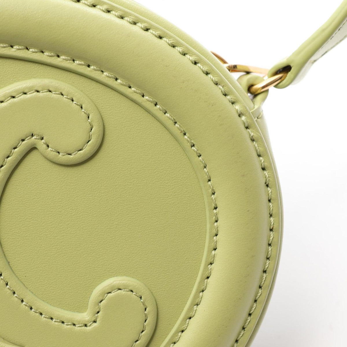 Celine Green Leather Handbag Shoulder Bag (Pre-Owned)